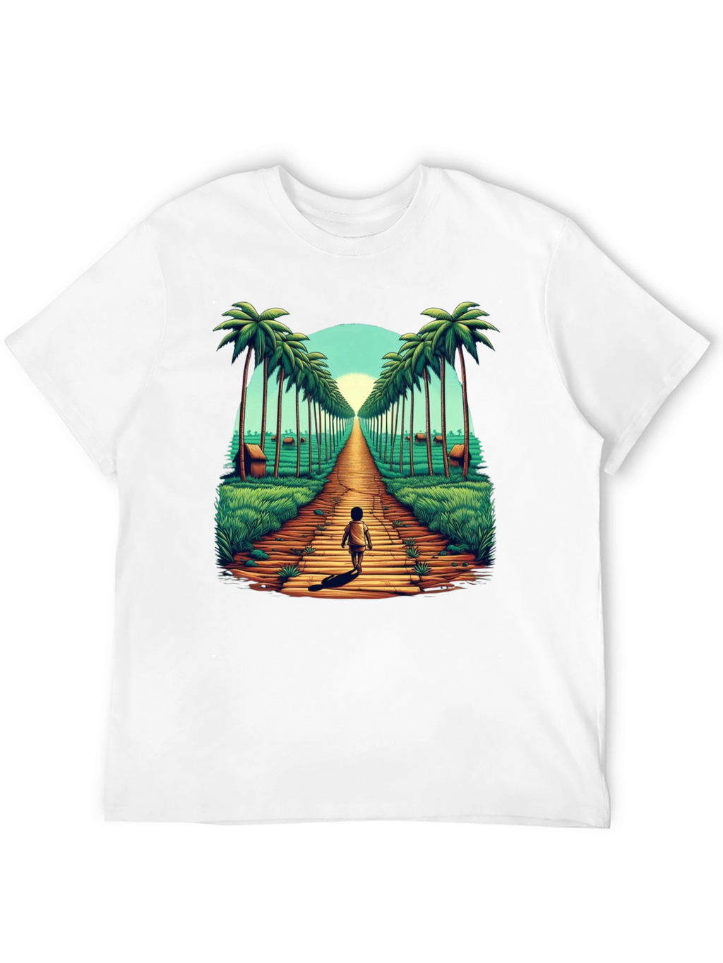 Tropical Palm Tree Pathway Graphic Tee