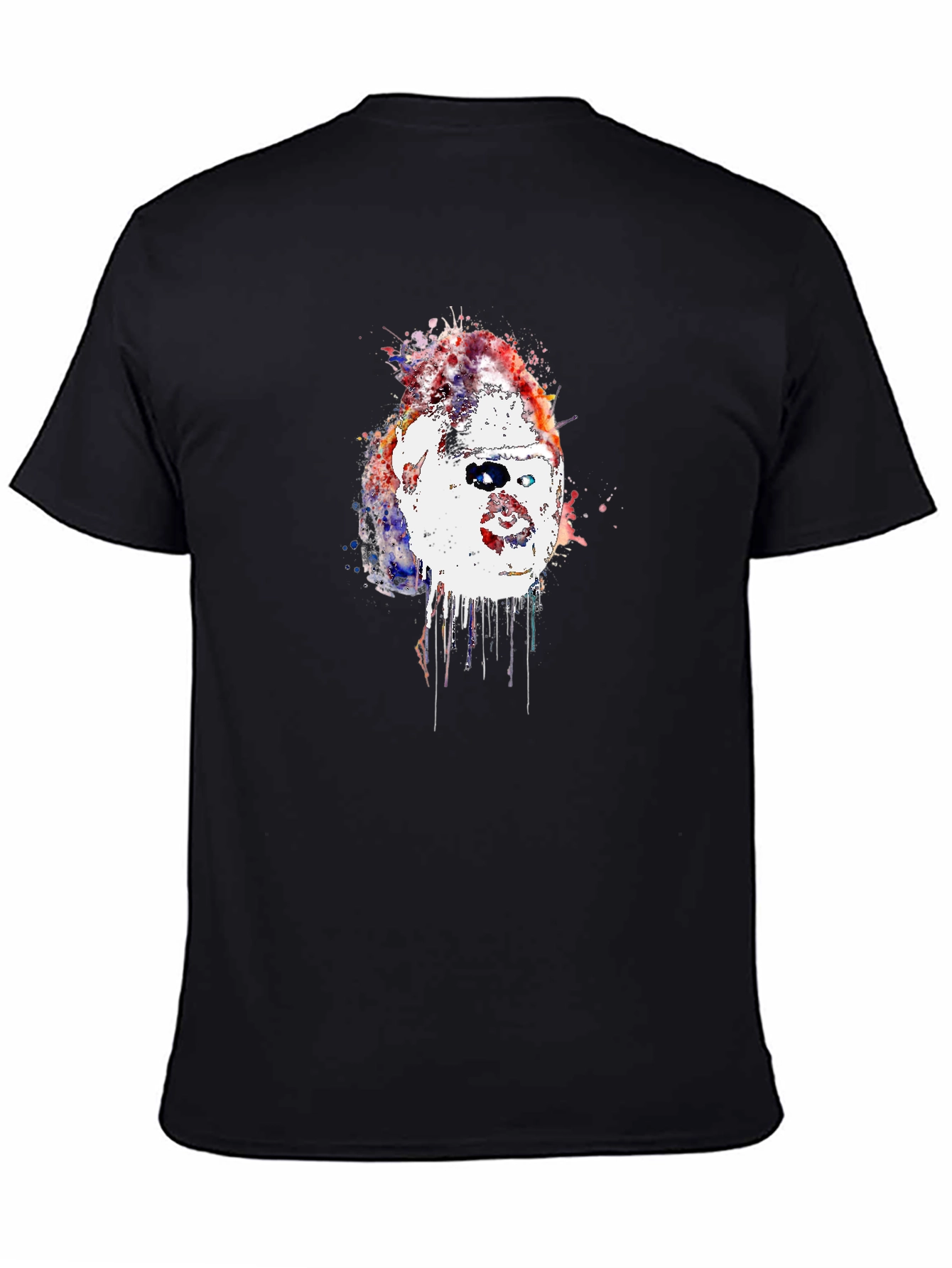 Gorilla Watercolor Graphic Tee - Black Crew Neck