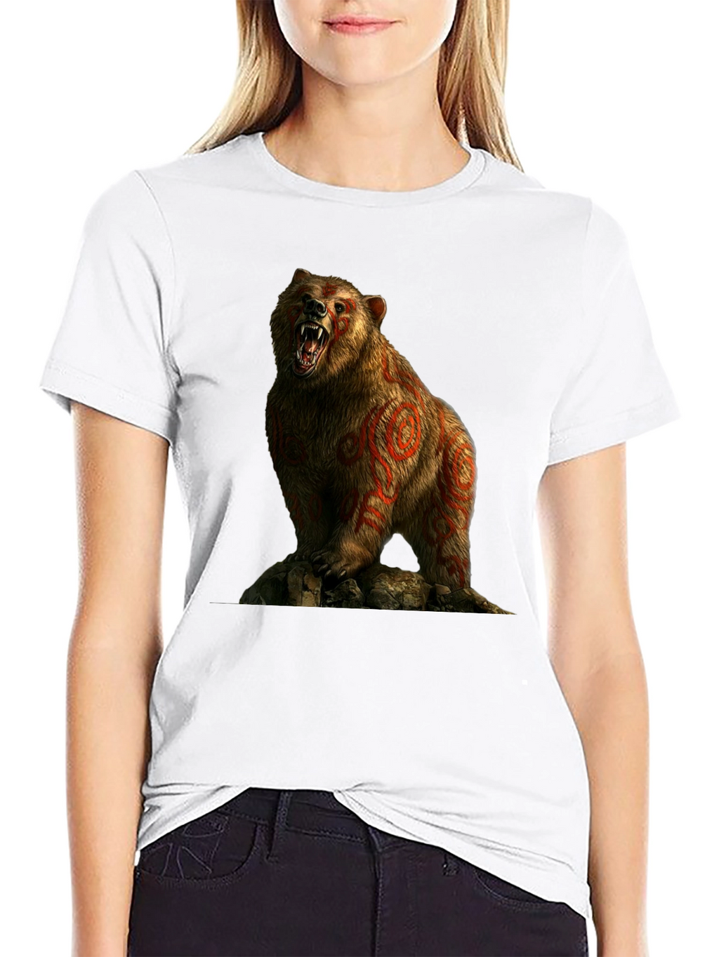 Bear Graphic T-Shirt - Mens Black Tee