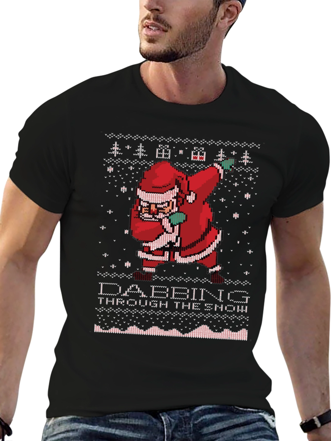 Dabbing Santa Ugly Christmas Sweater T-Shirt