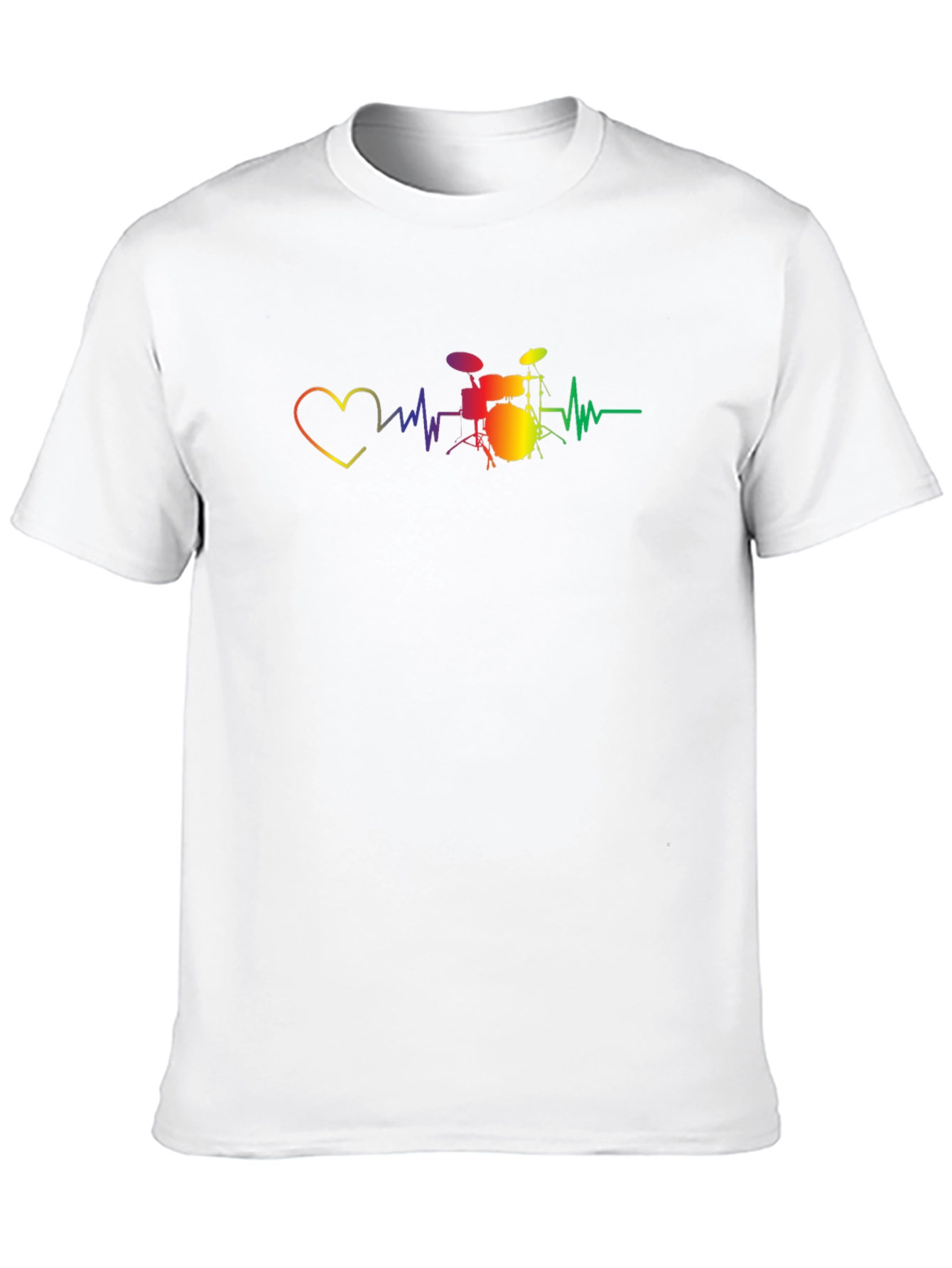 Drum Heartbeat Graphic Tee - Music Lovers T-Shirt