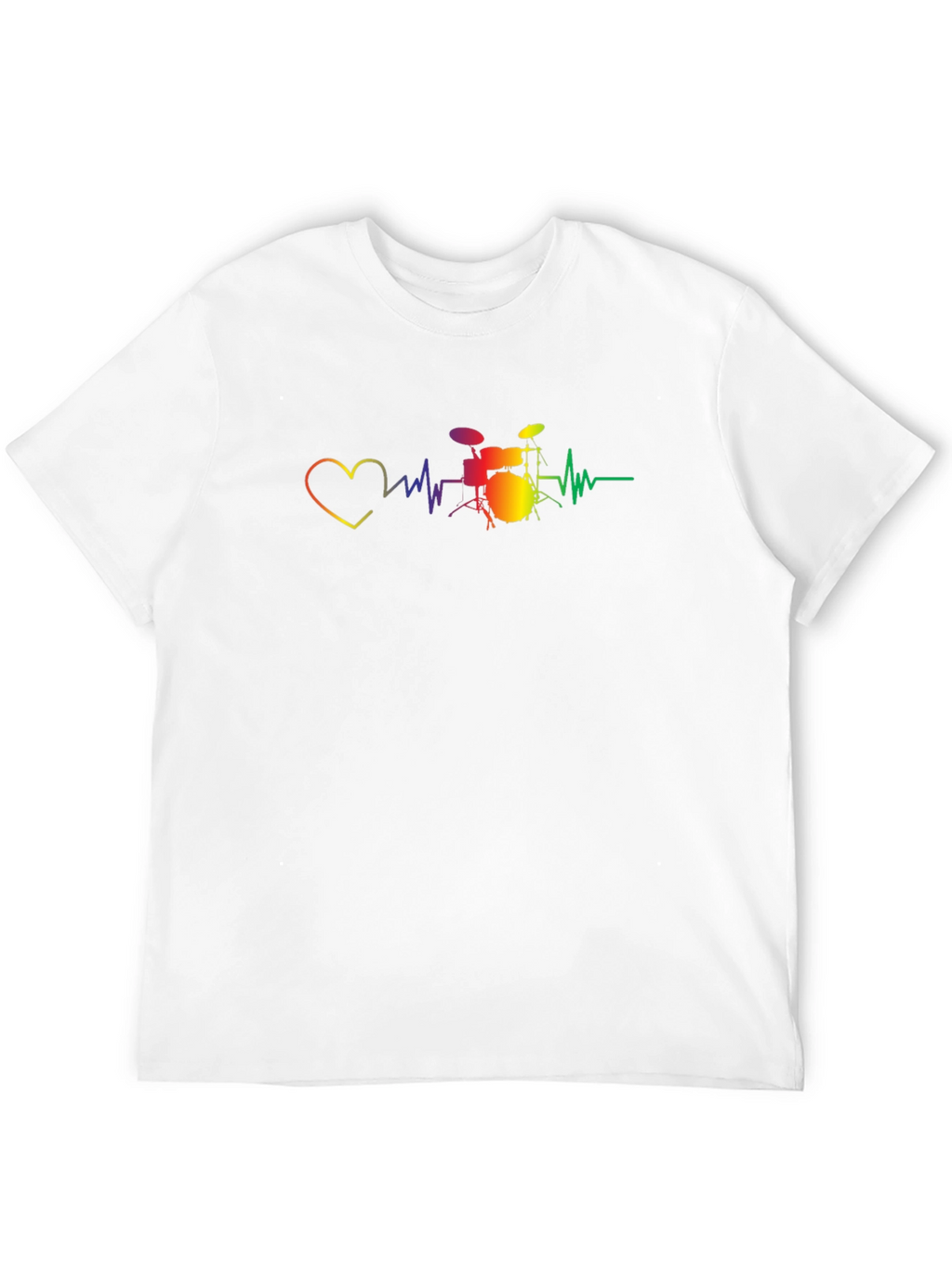 Drum Heartbeat Graphic Tee - Music Lovers T-Shirt