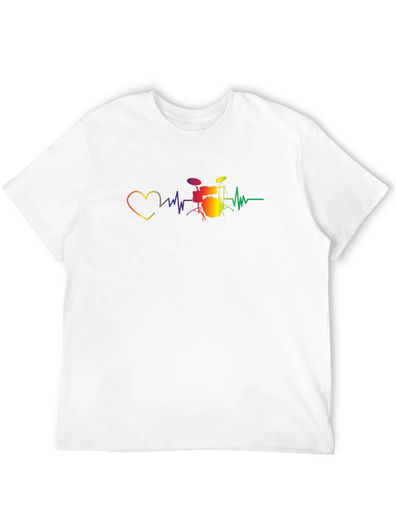 Drum Heartbeat Graphic Tee - Music Lovers T-Shirt