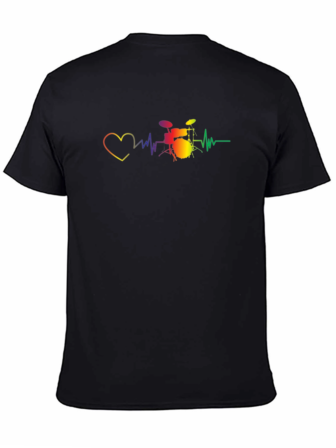Drum Heartbeat Graphic Tee - Music Lovers T-Shirt