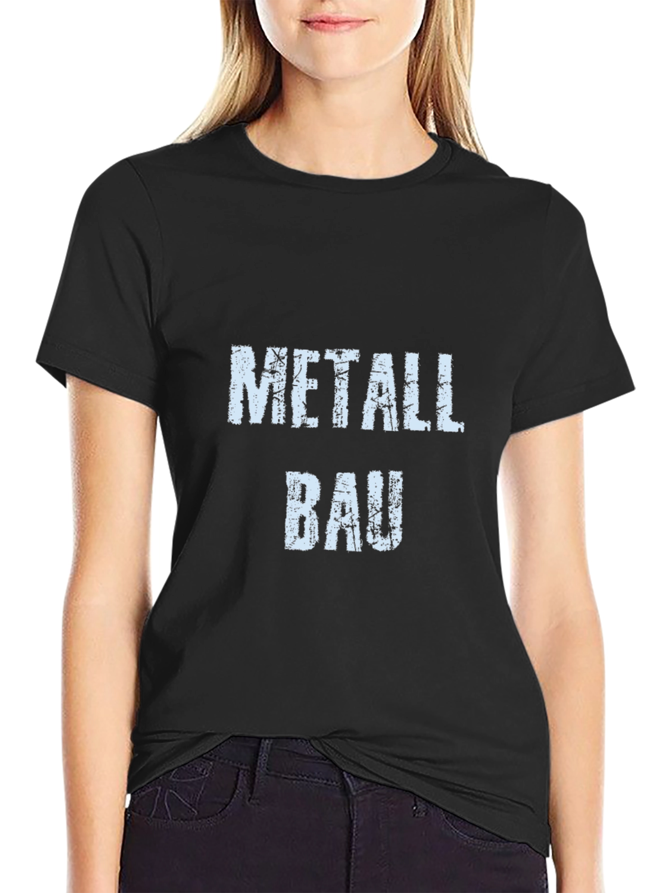 Metall Bau T-Shirt - Black Crew Neck Tee