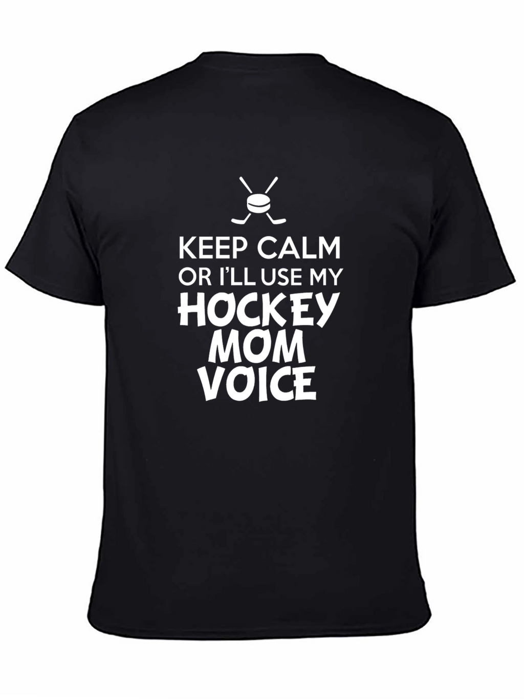 Keep Calm Hockey Mom Graphic T-Shirt