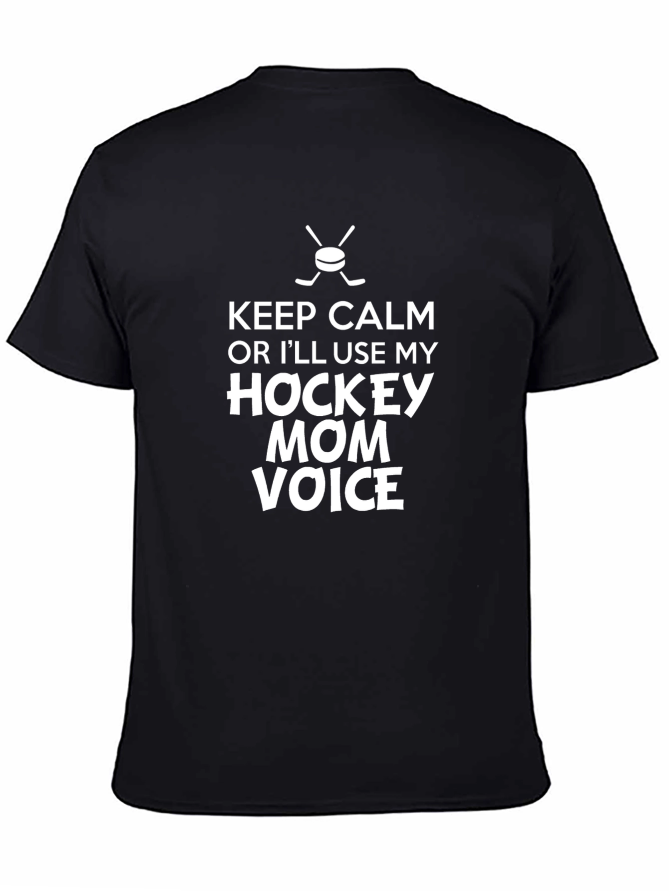Keep Calm Hockey Mom Graphic T-Shirt