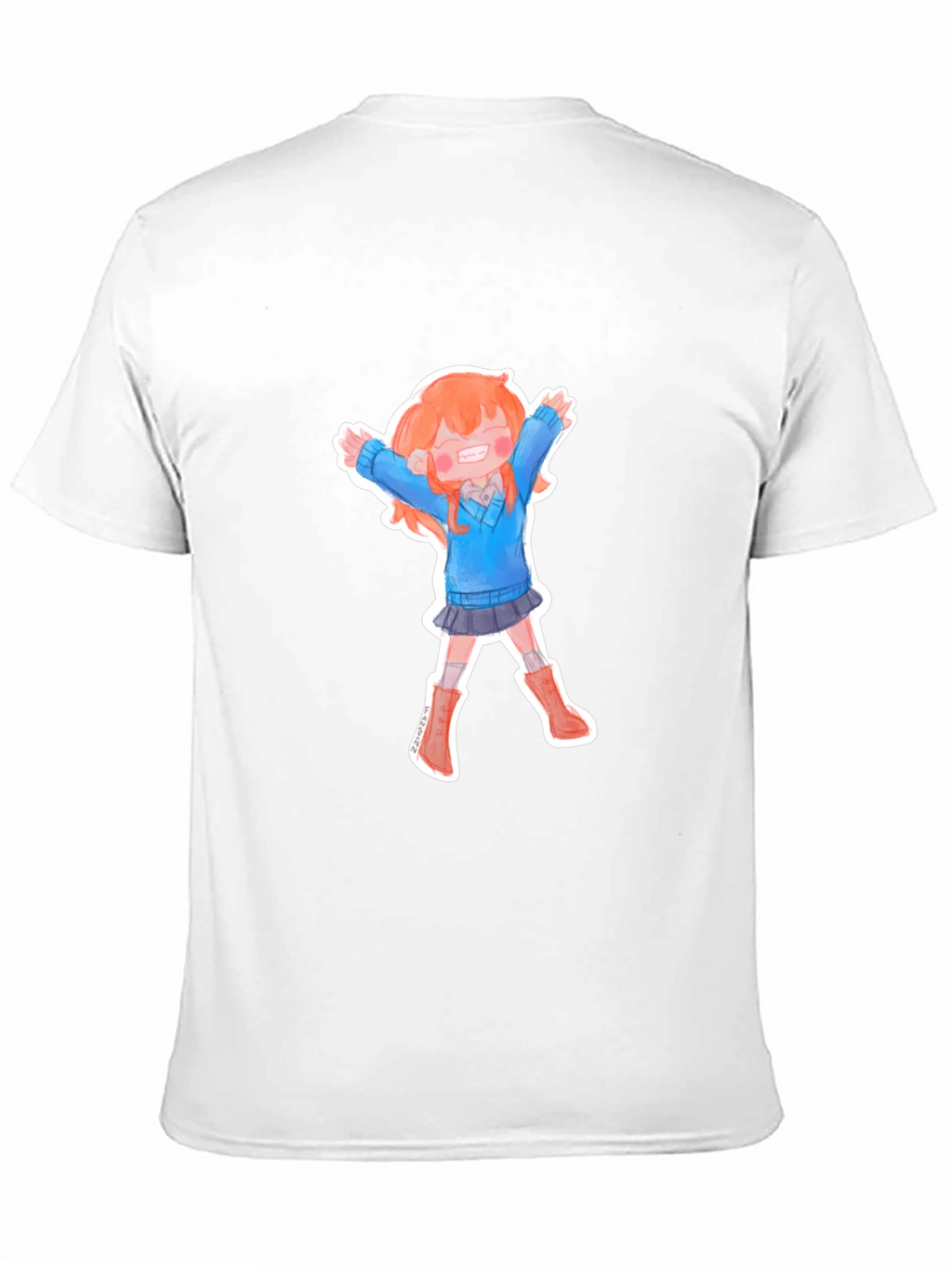 Anime Girl T-Shirt - Black Cotton Tee