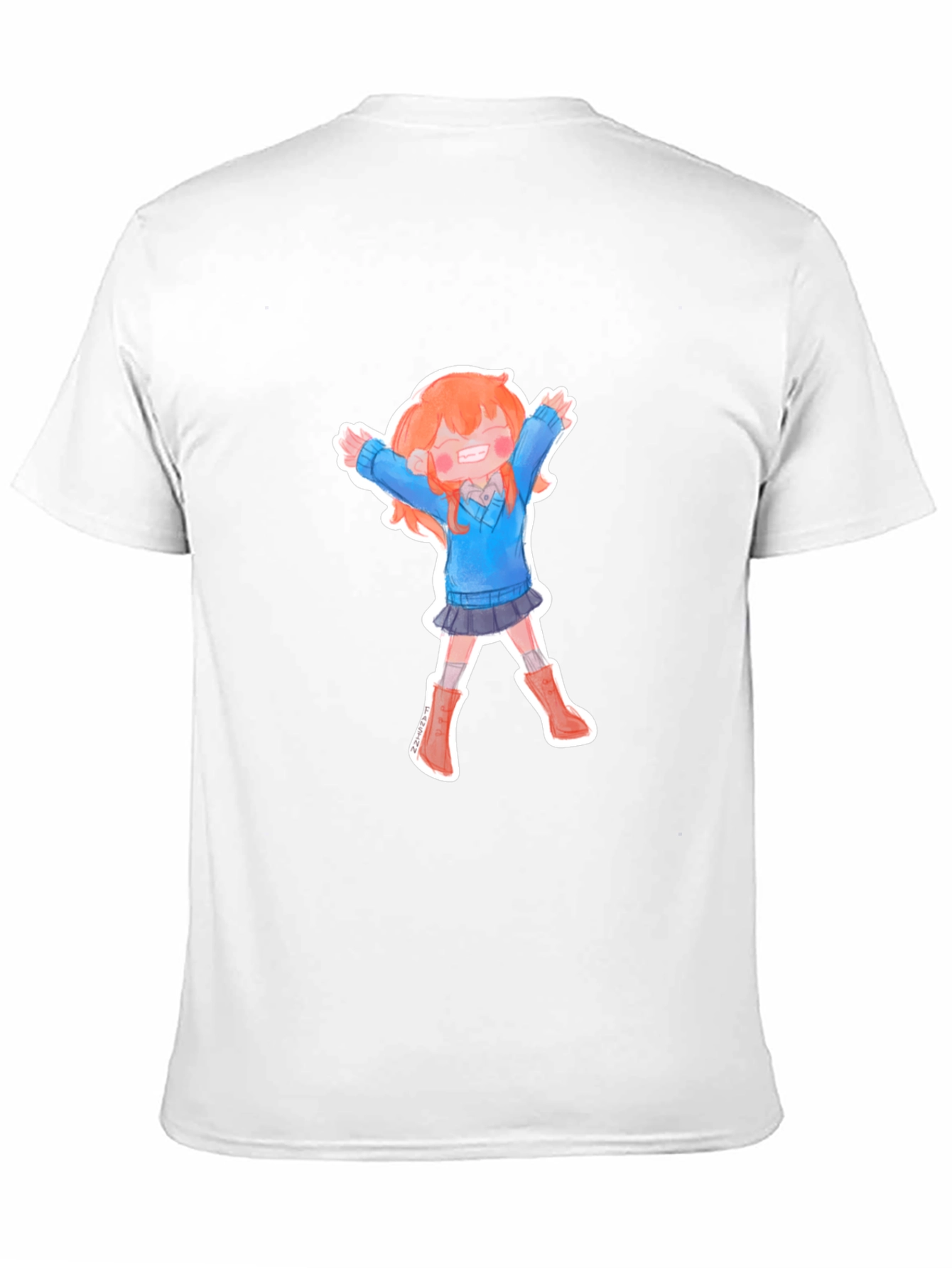 Anime Girl T-Shirt - Black Cotton Tee