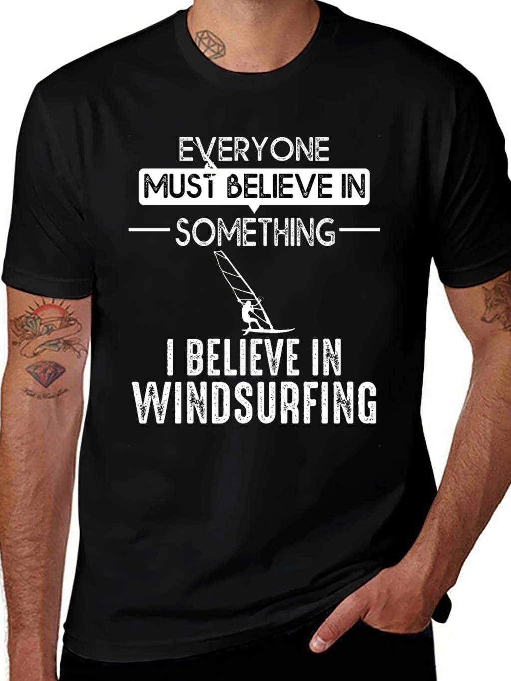 Windsurfing Belief T-Shirt - Unique Design Tee