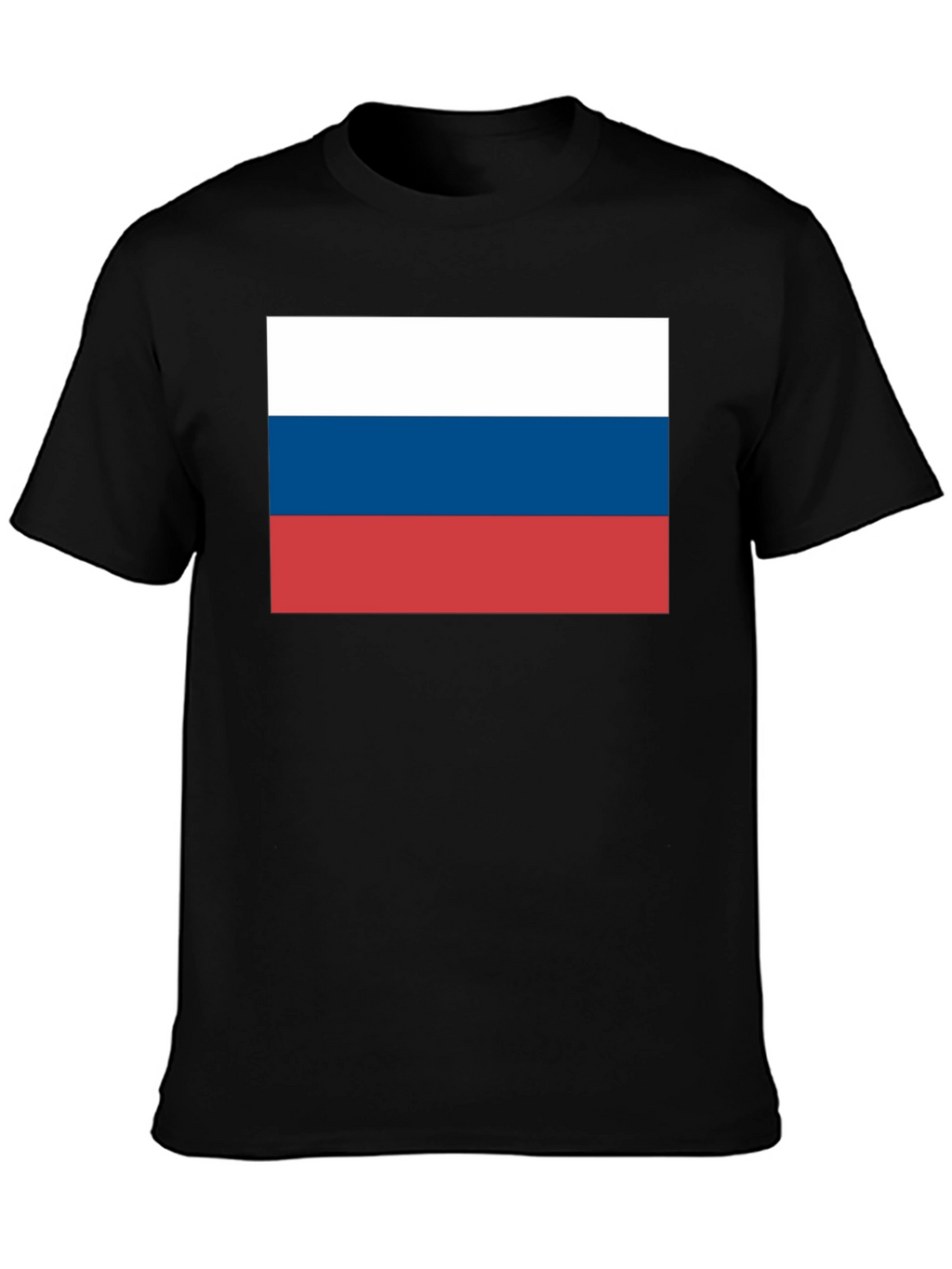 Russia Flag T-Shirt - Black Cotton Tee