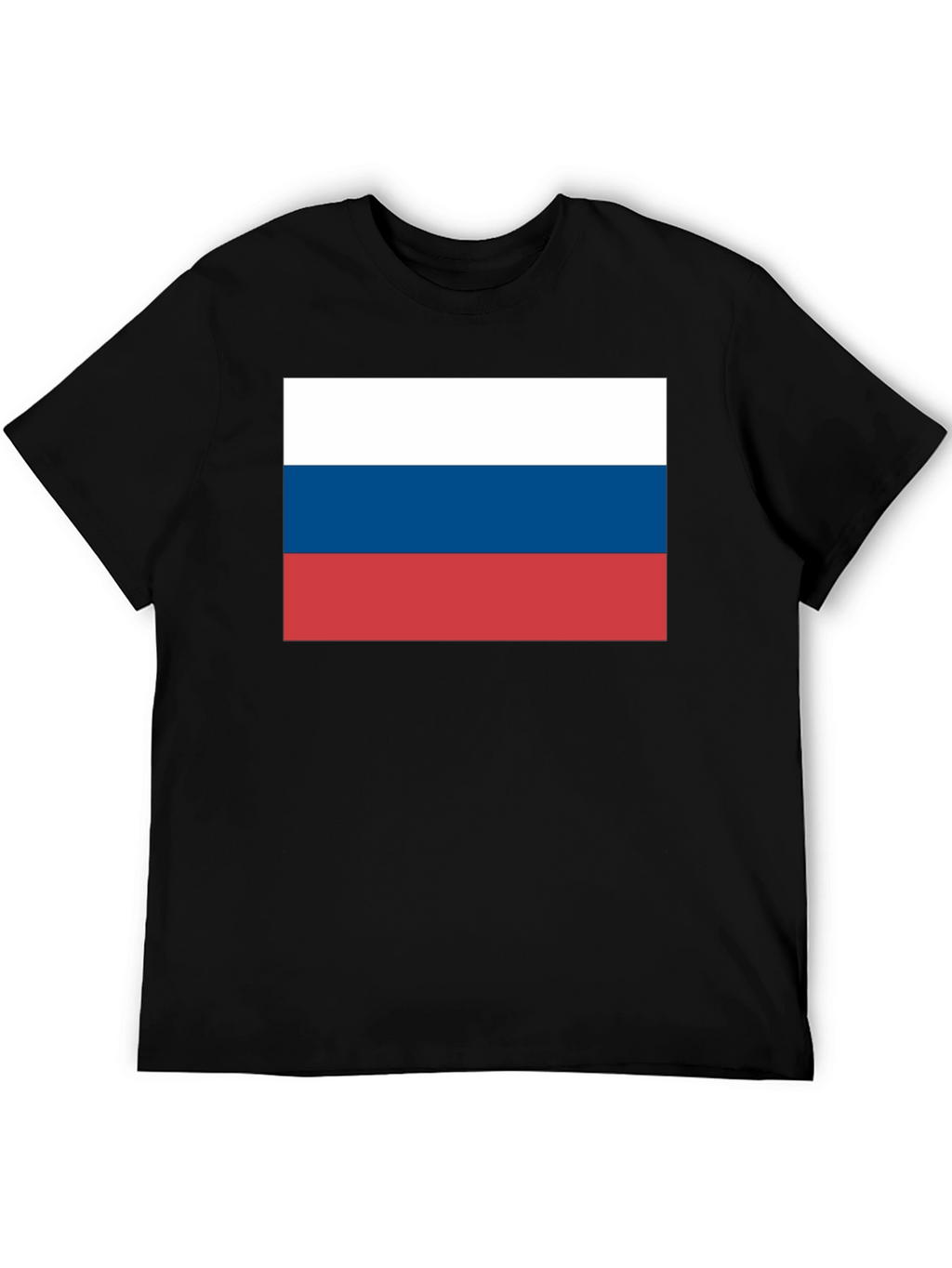 Russia Flag T-Shirt - Black Cotton Tee