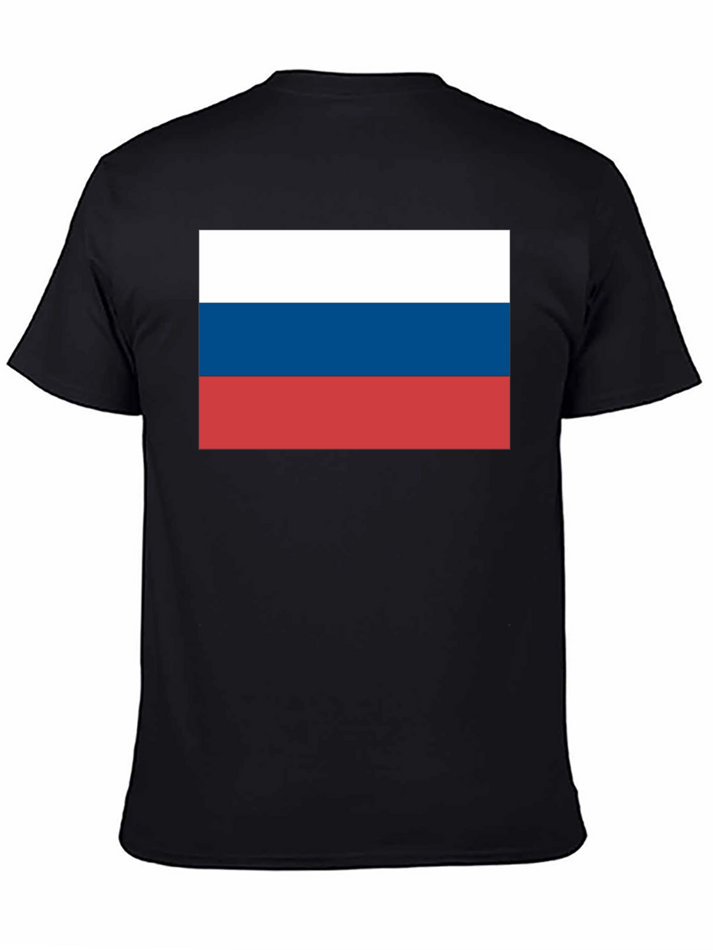 Russia Flag T-Shirt - Black Cotton Tee