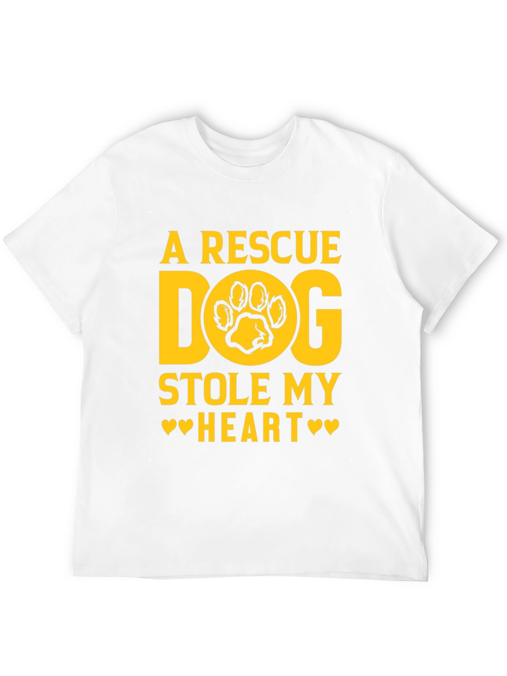 Rescue Dog Stole My Heart Black Graphic Tee