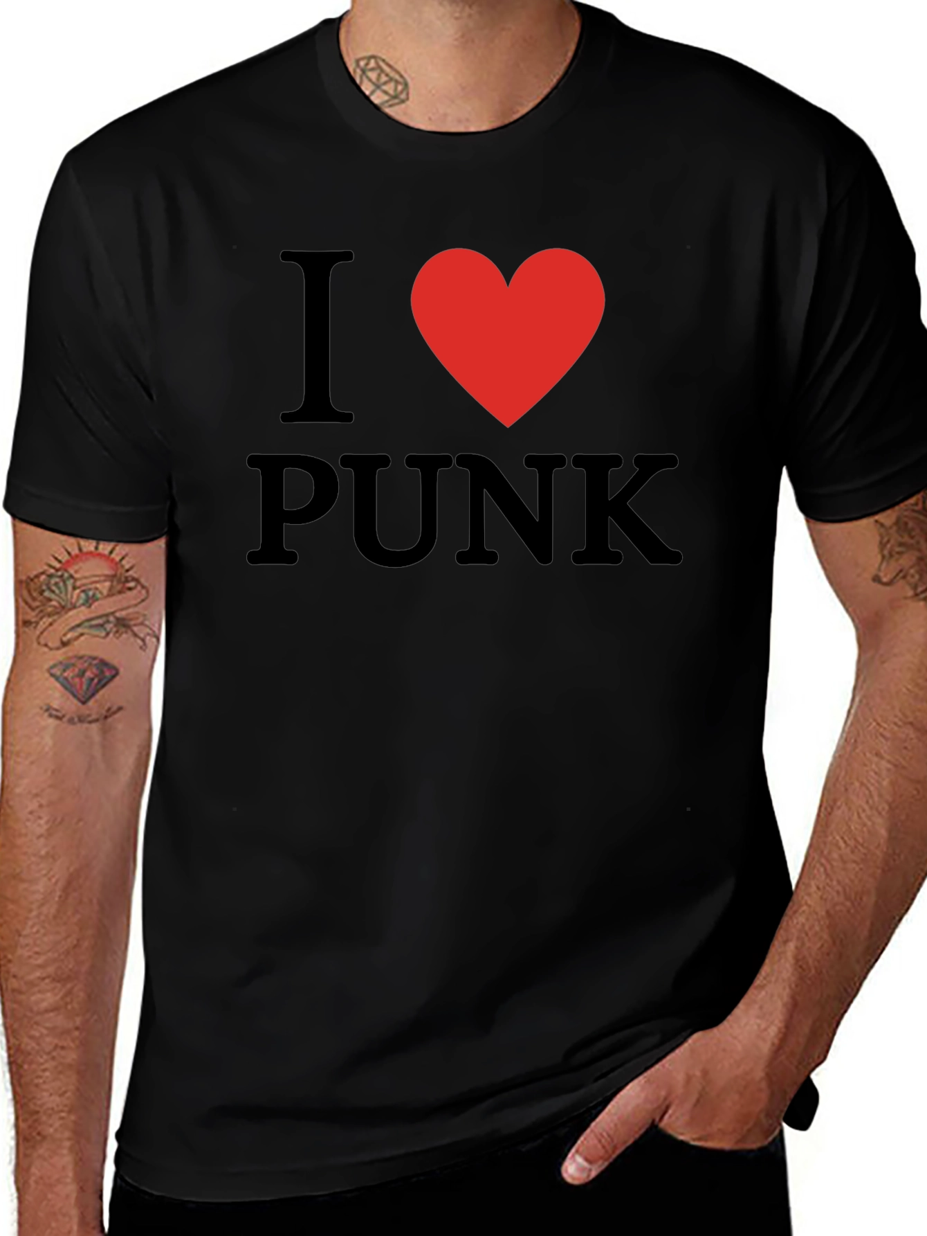 I Love Punk Black T-Shirt
