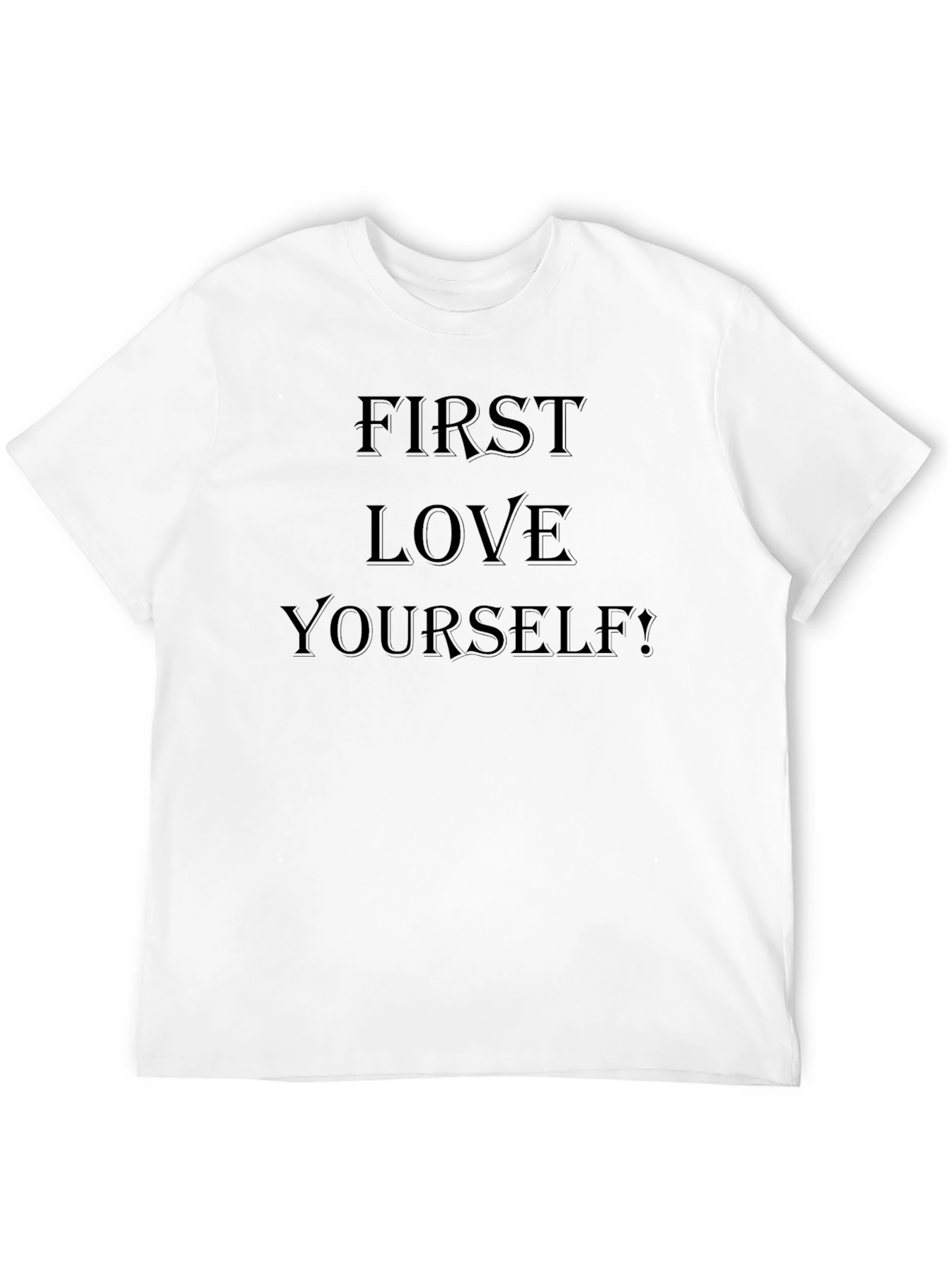 First Love Yourself! Black Graphic Tee