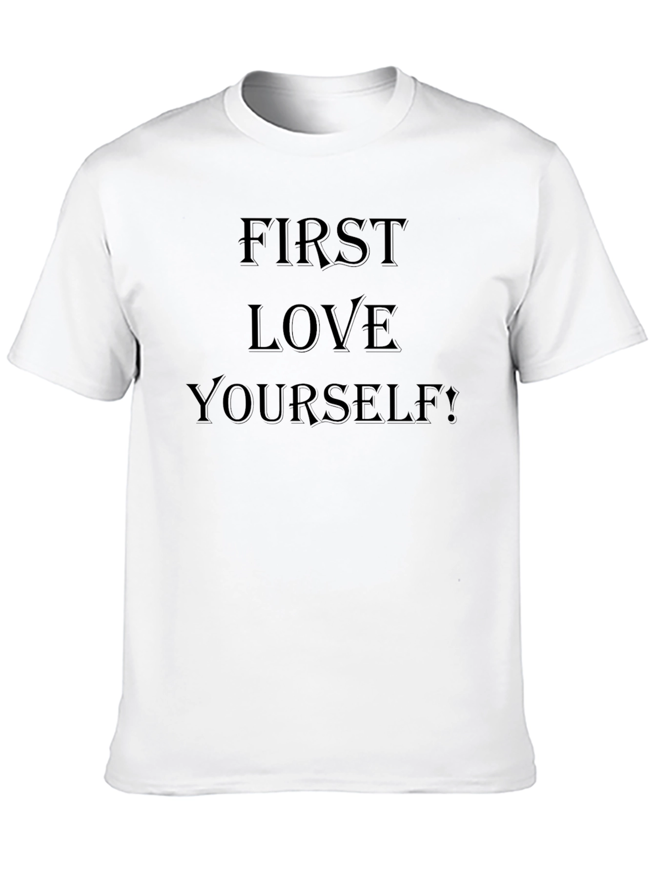 First Love Yourself! Black Graphic Tee