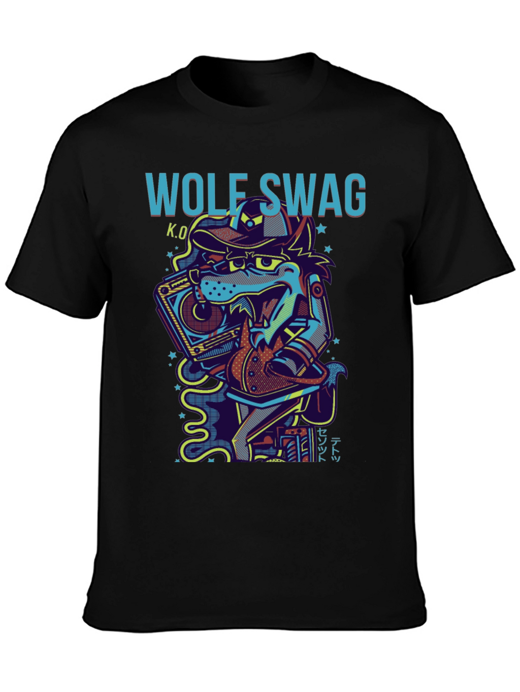 Wolf Swag Graphic Print T-Shirt