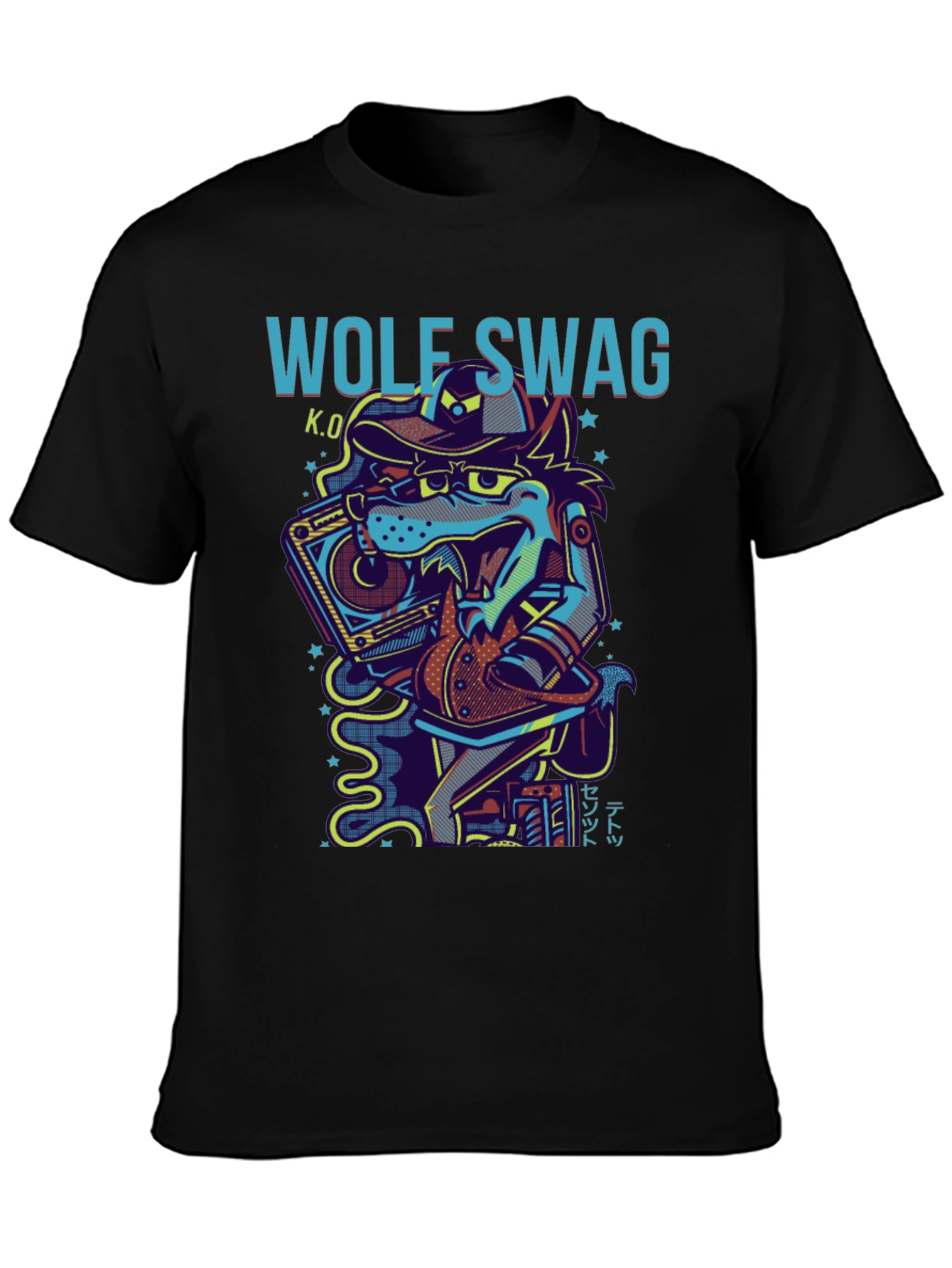 Wolf Swag Graphic Print T-Shirt