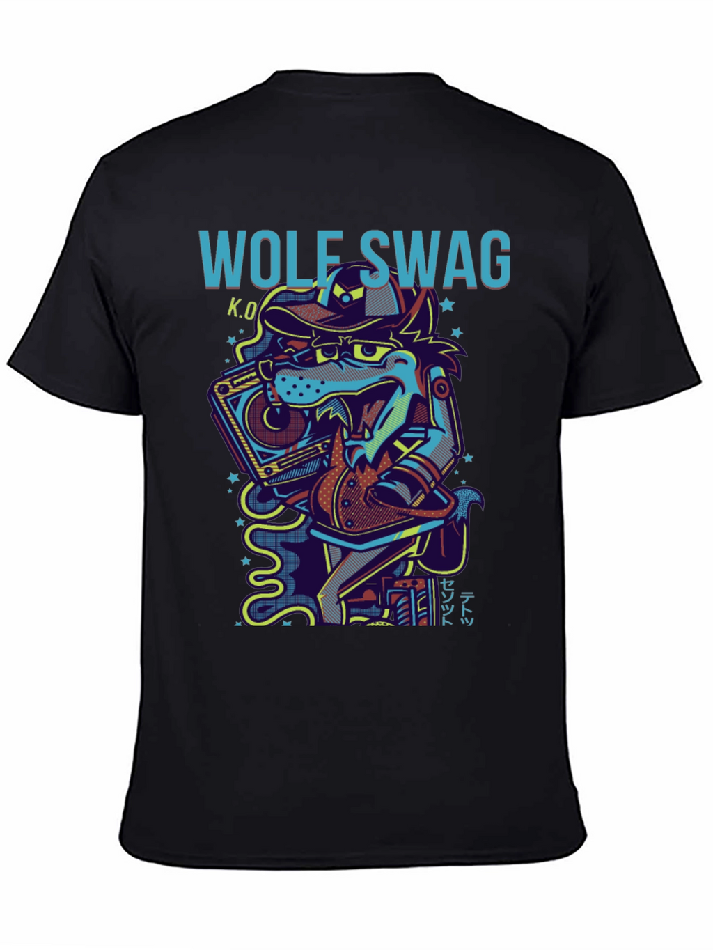 Wolf Swag Graphic Print T-Shirt
