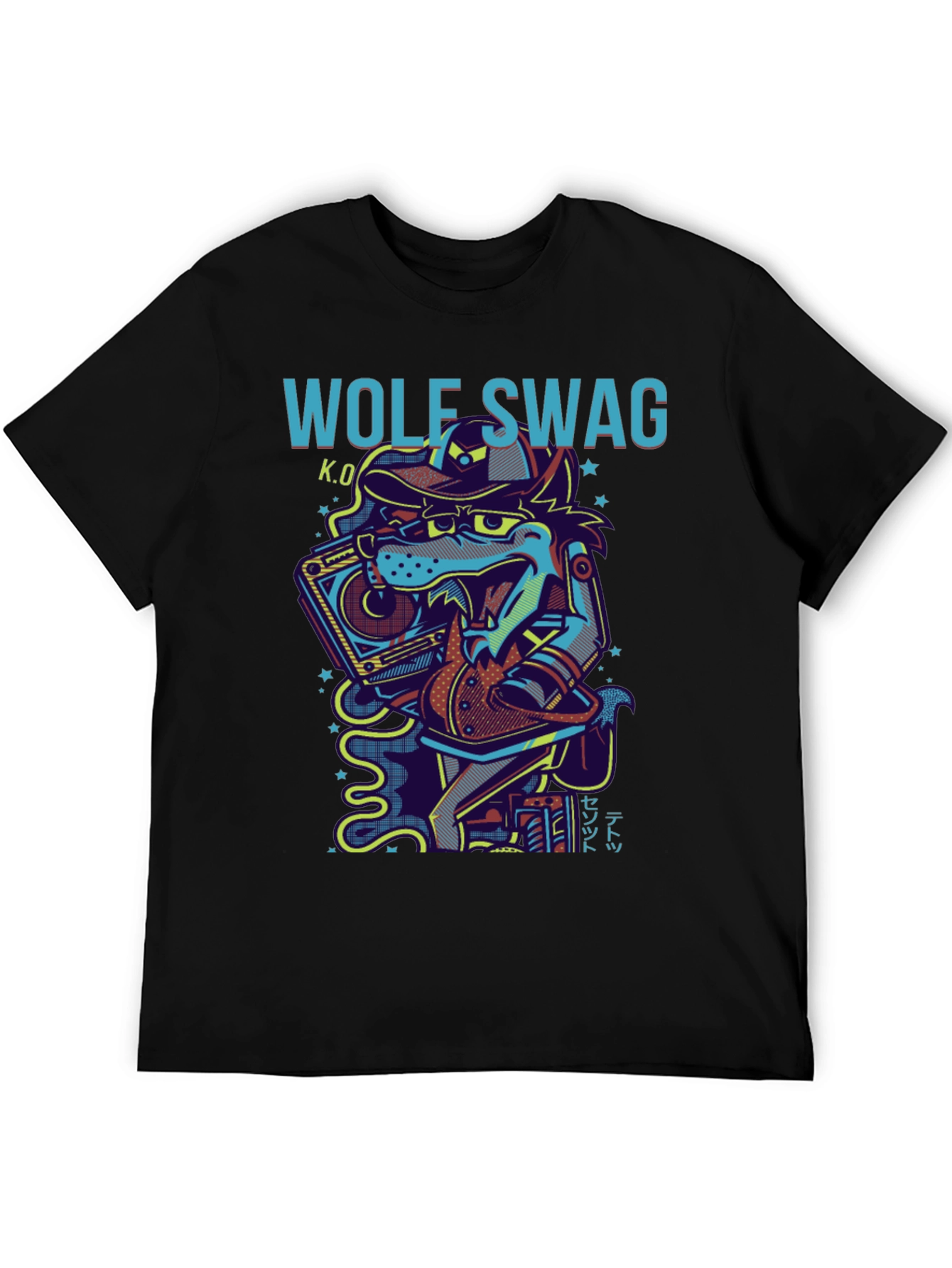 Wolf Swag Graphic Print T-Shirt