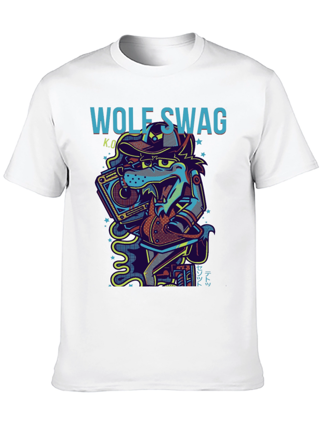 Wolf Swag Graphic Print T-Shirt
