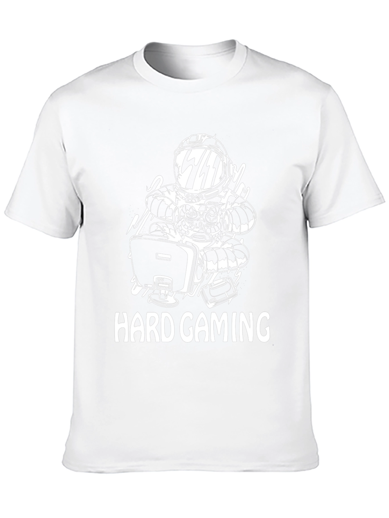 Hard Gaming Astronaut Graphic T-Shirt