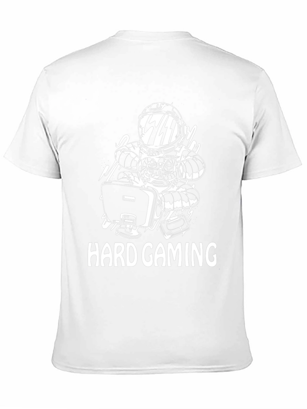Hard Gaming Astronaut Graphic T-Shirt