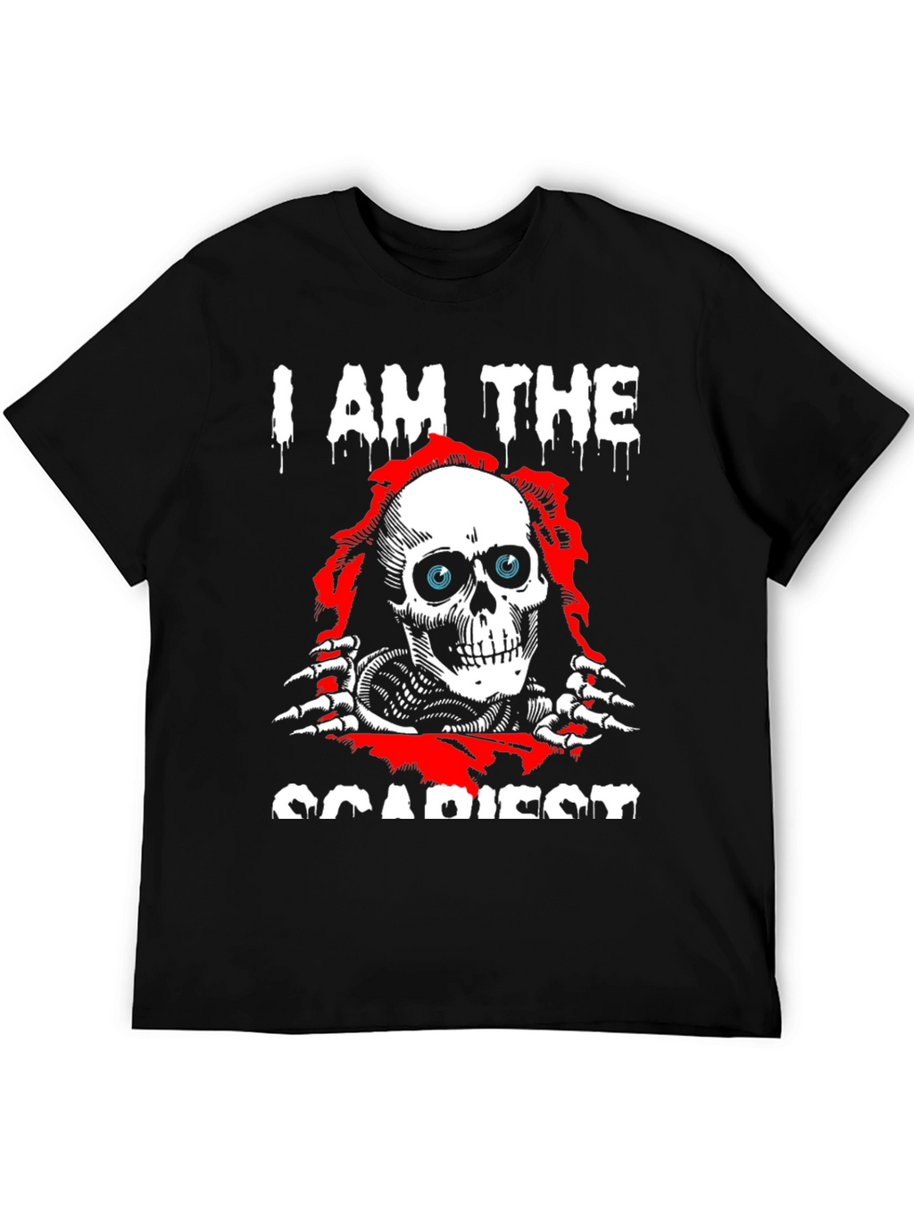 I Am The Scariest Skull Graphic Black T-Shirt