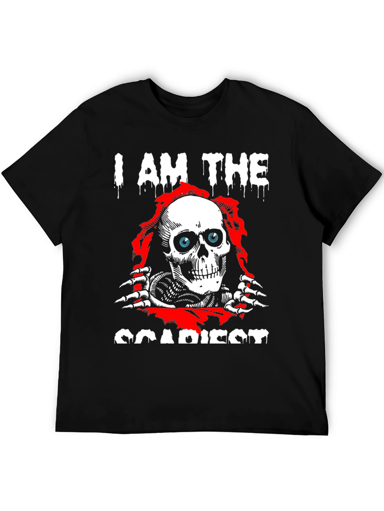 I Am The Scariest Skull Graphic Black T-Shirt