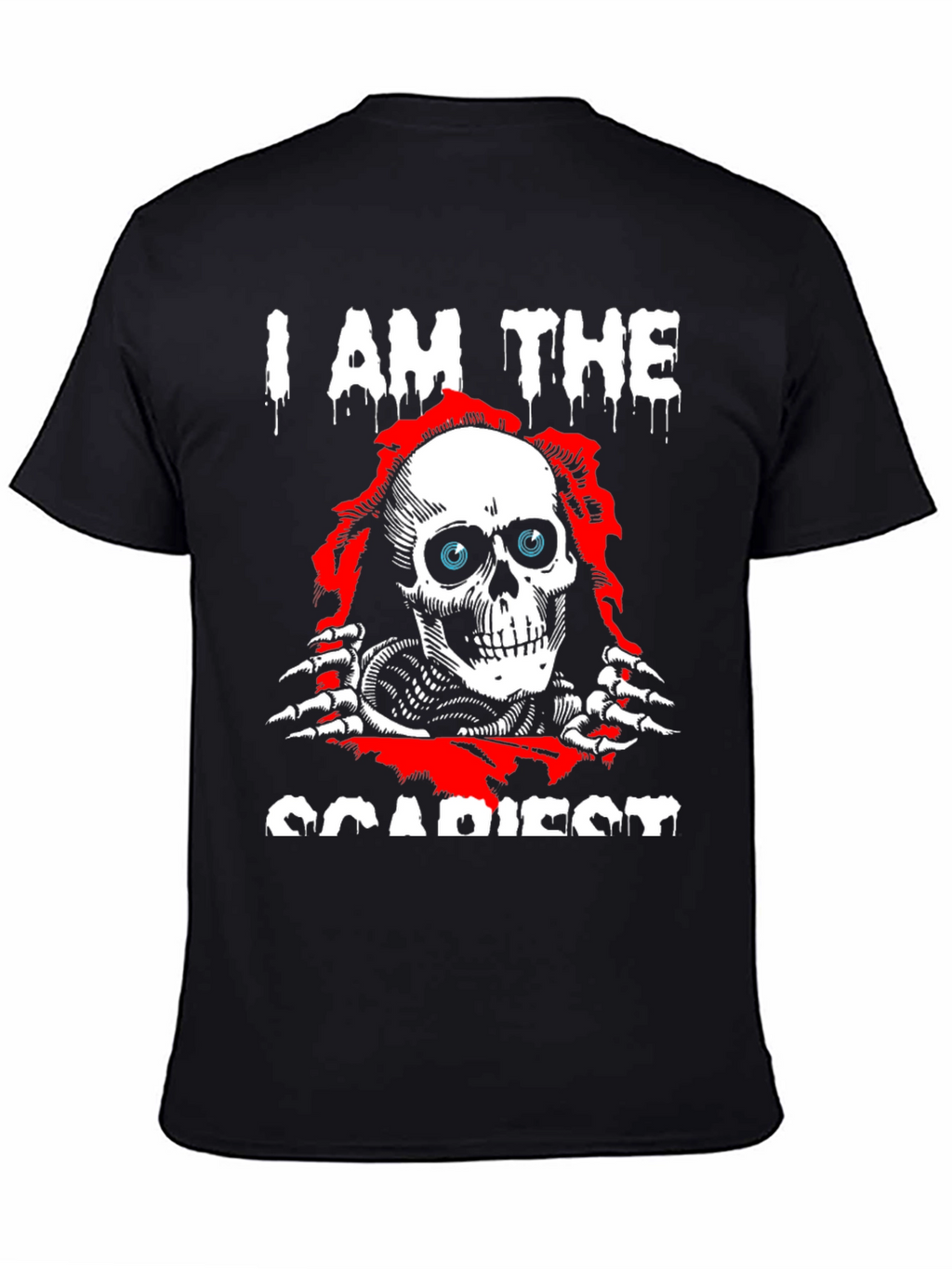 I Am The Scariest Skull Graphic Black T-Shirt