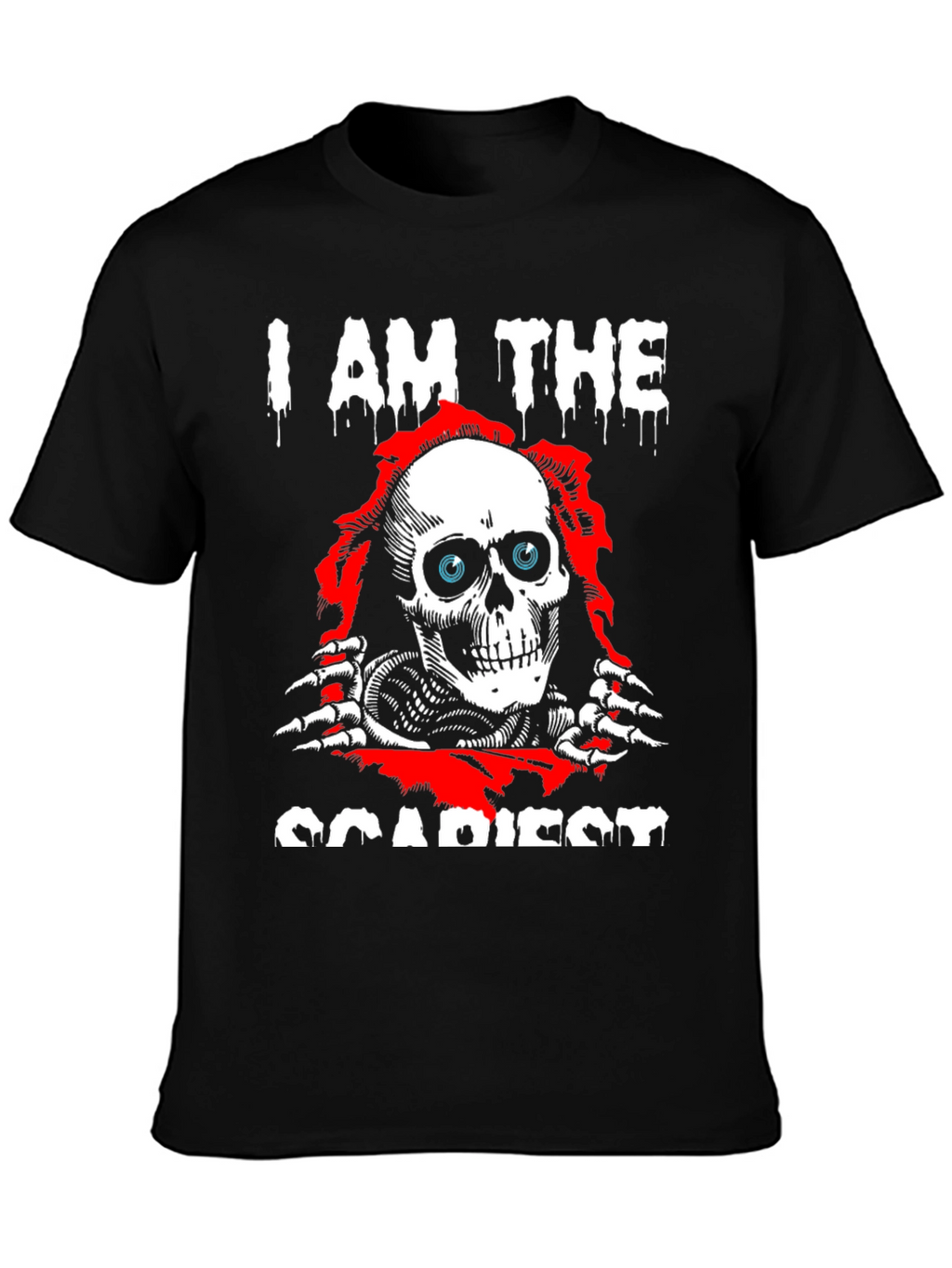 I Am The Scariest Skull Graphic Black T-Shirt