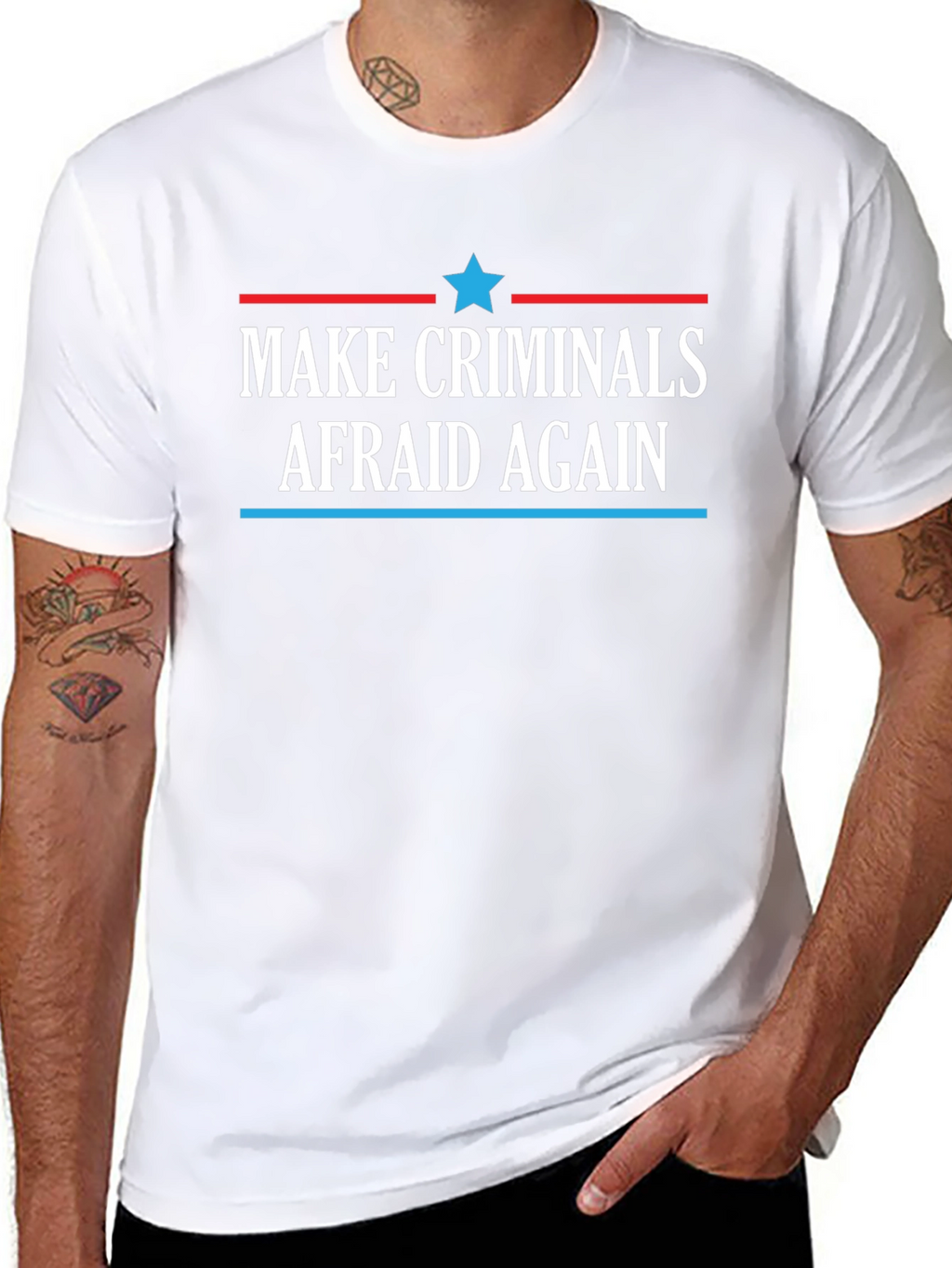 Make Criminals Afraid Again Black T-Shirt