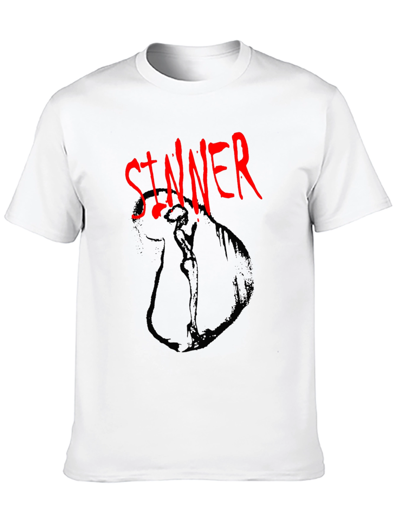 Sinner Graphic Tee - Dark Humor Fashion