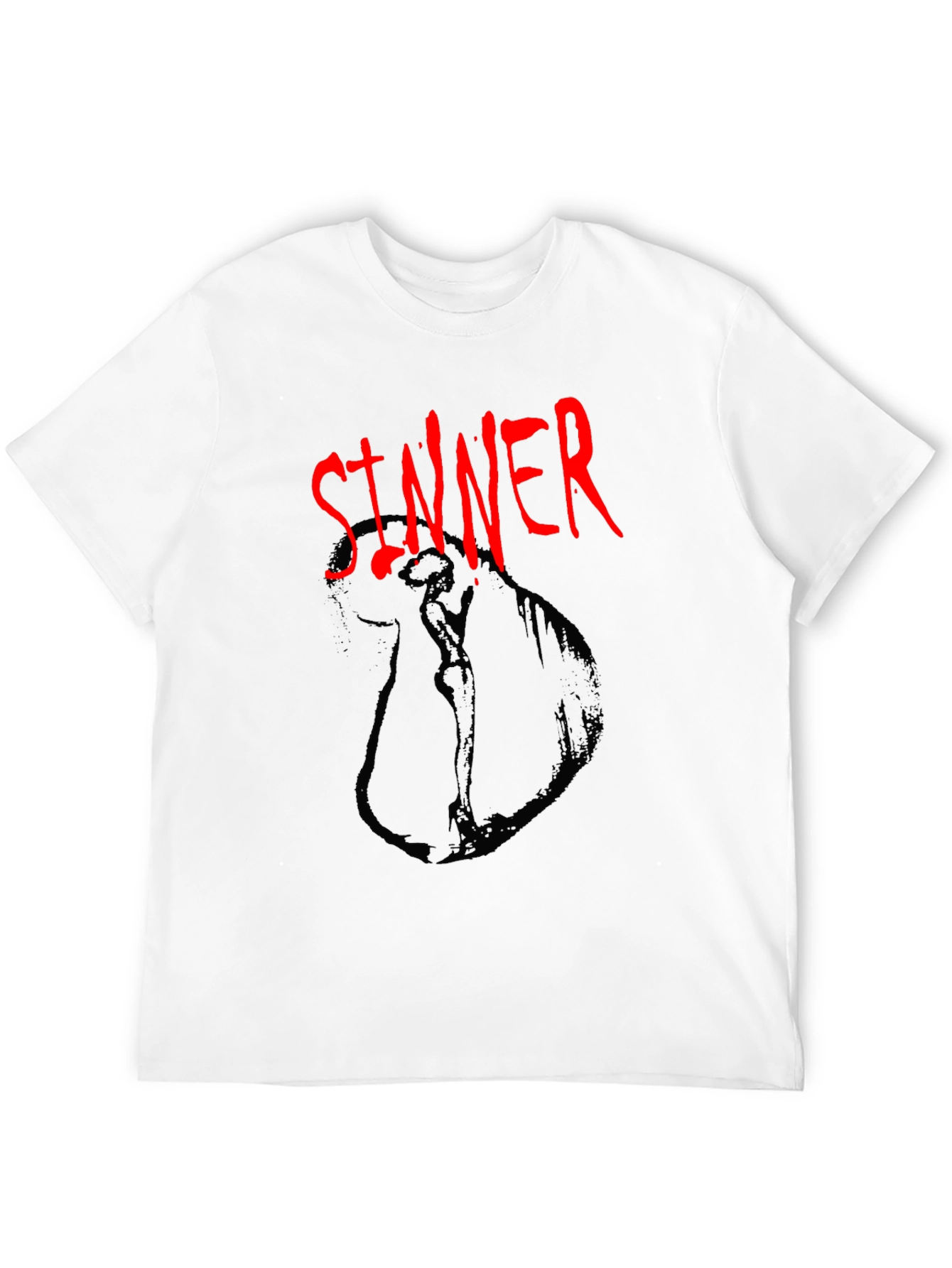 Sinner Graphic Tee - Dark Humor Fashion