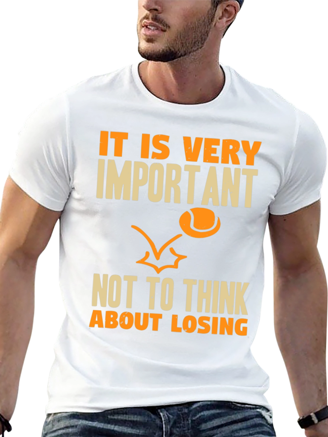 Motivational Tennis T-Shirt - Focus on Winning