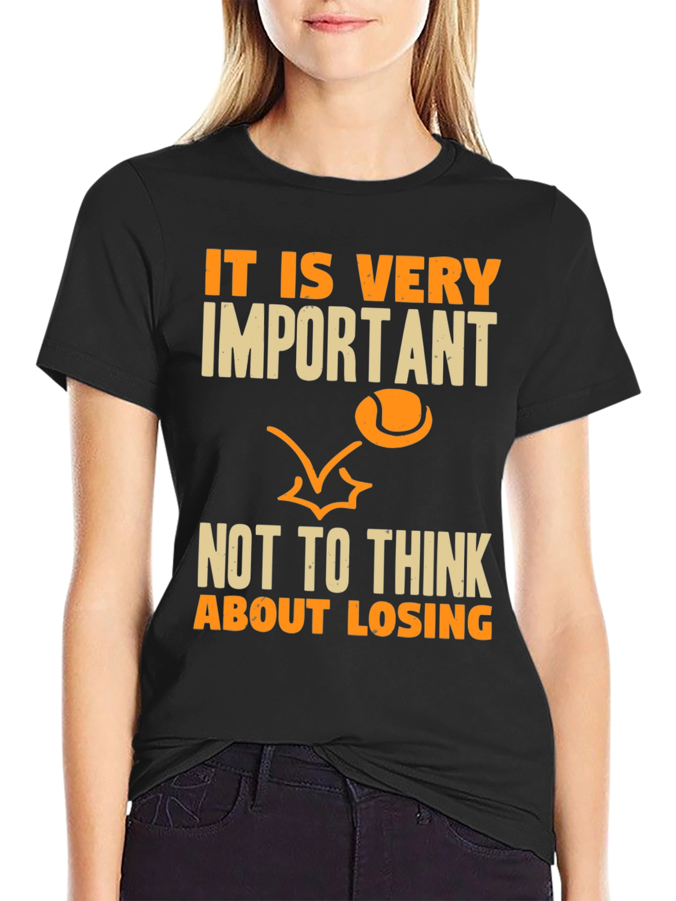 Motivational Tennis T-Shirt - Focus on Winning