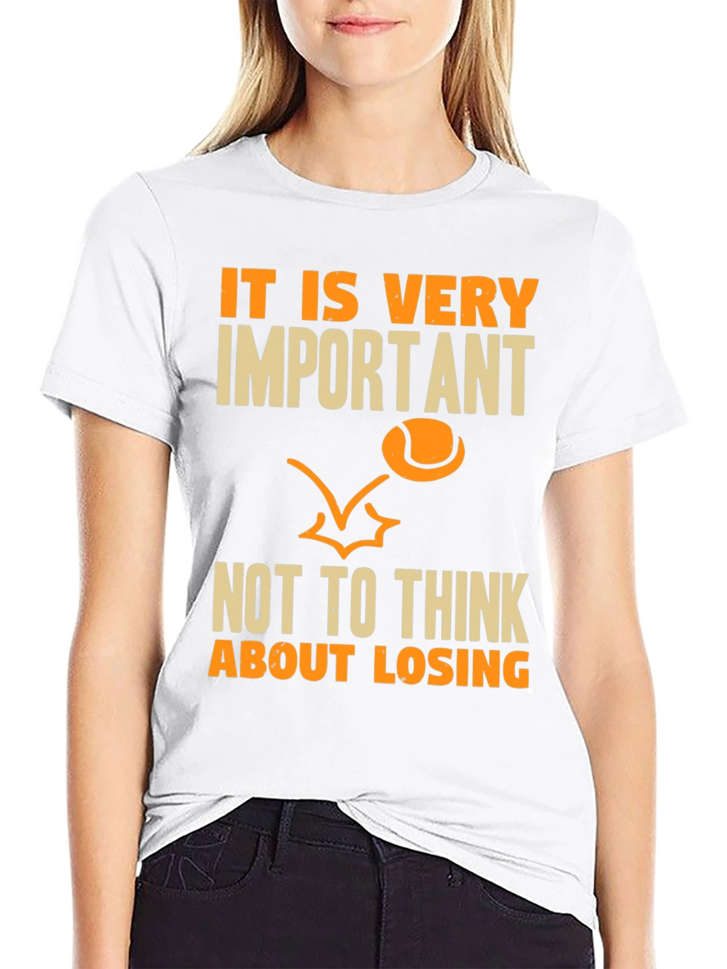 Motivational Tennis T-Shirt - Focus on Winning