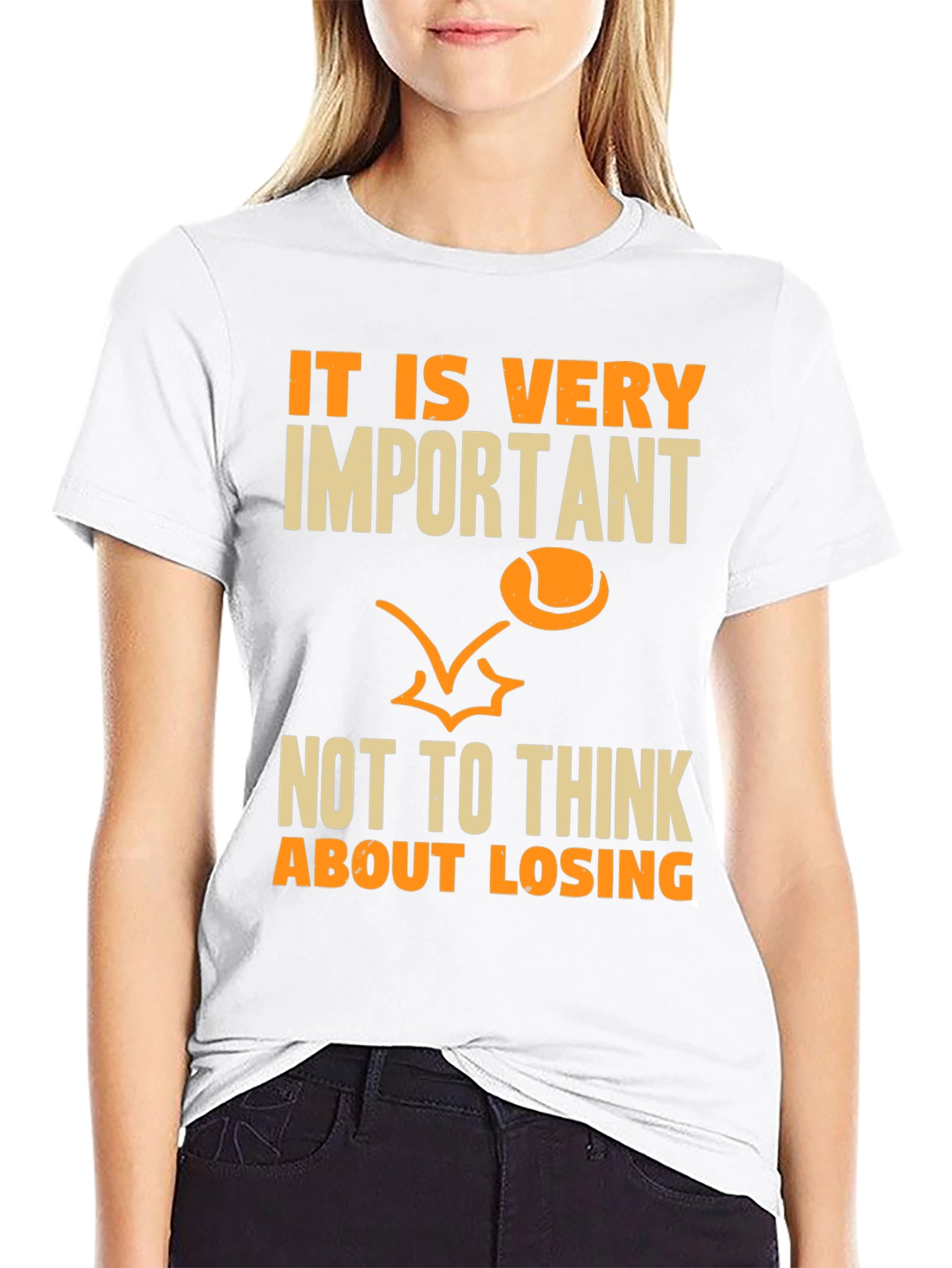Motivational Tennis T-Shirt - Focus on Winning
