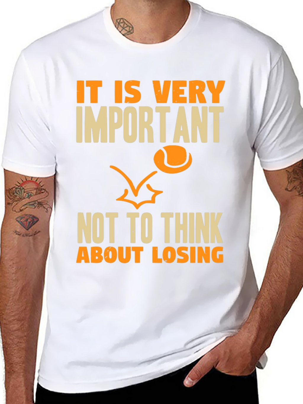 Motivational Tennis T-Shirt - Focus on Winning