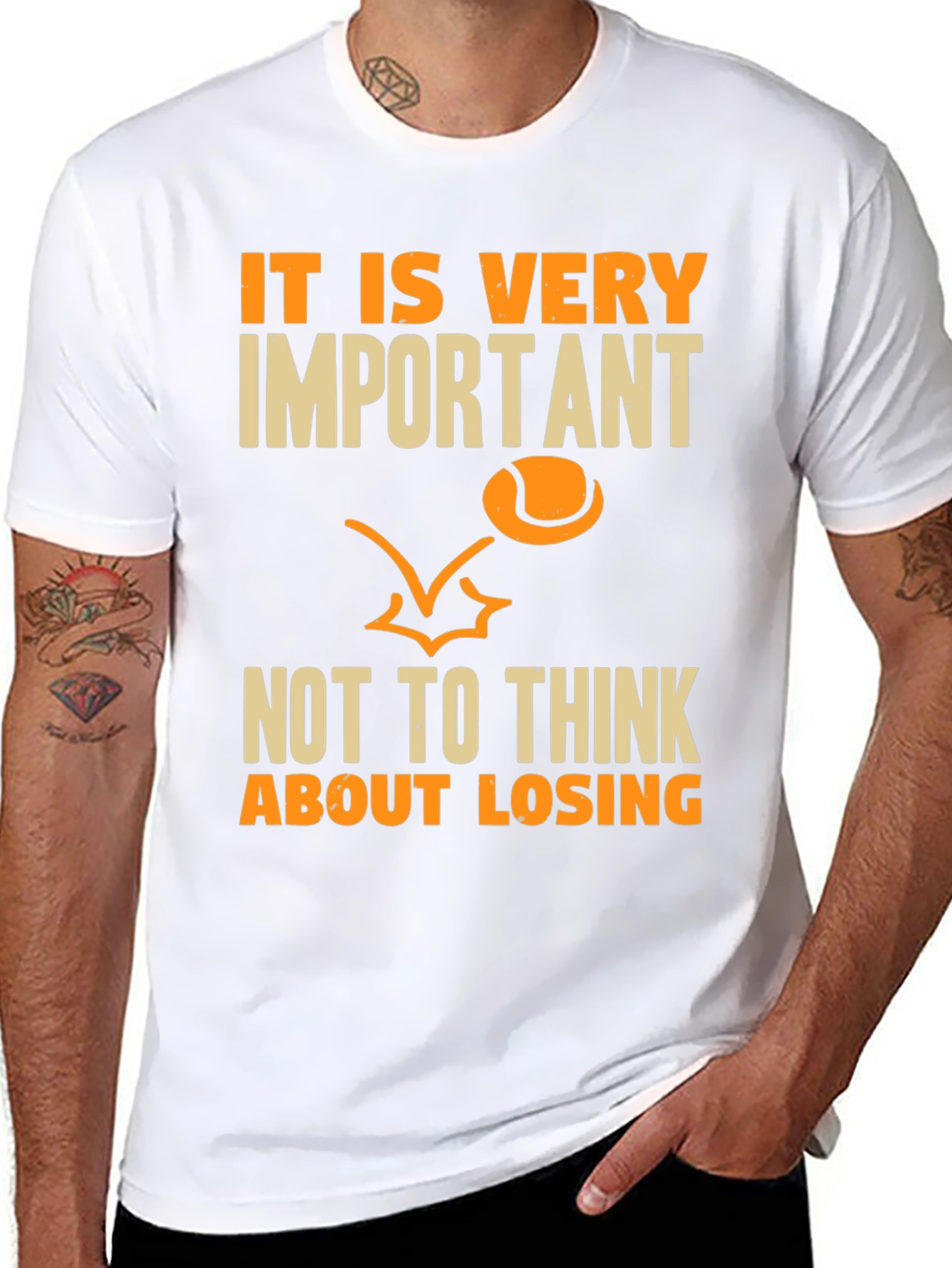 Motivational Tennis T-Shirt - Focus on Winning