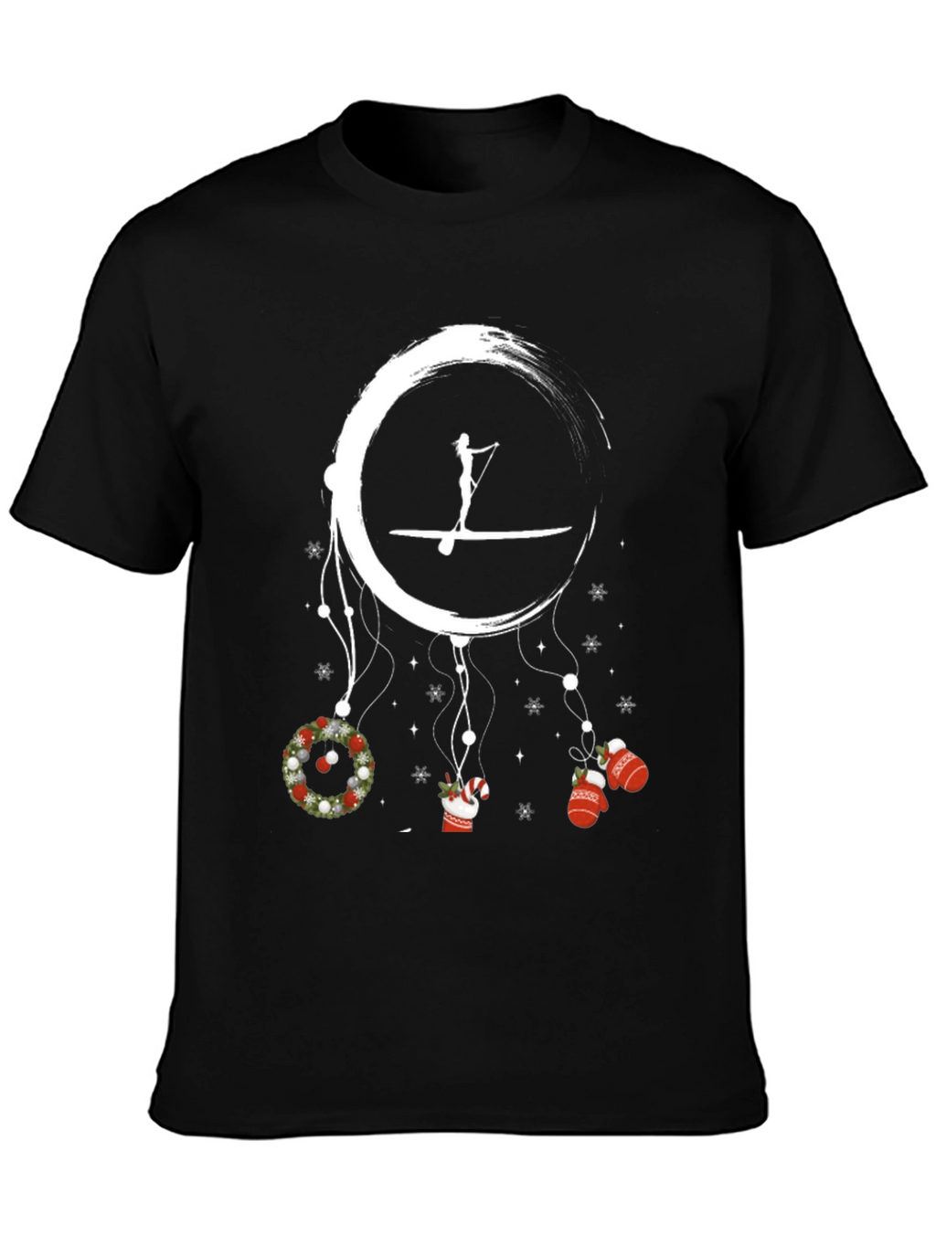 Festive Paddle Boarding Holiday T-Shirt