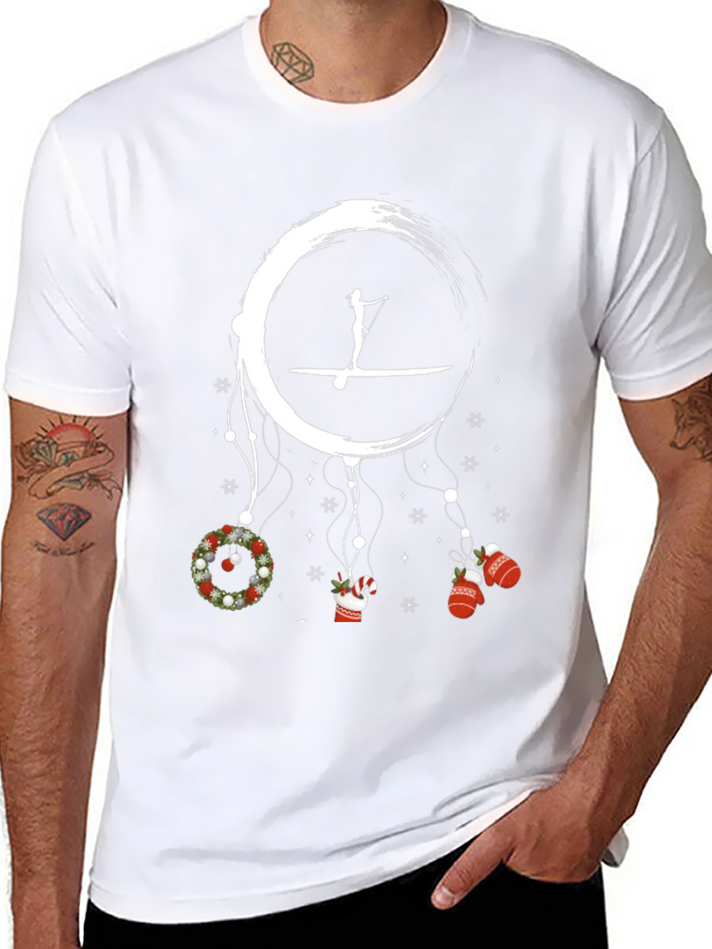 Festive Paddle Boarding Holiday T-Shirt