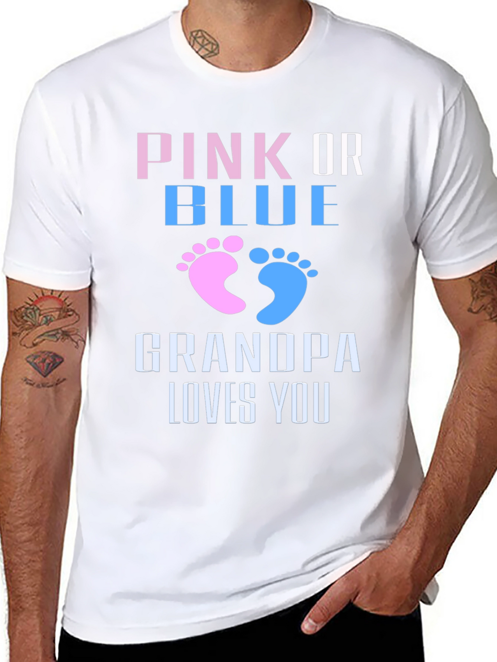Gender Reveal Grandpa Loves You T-Shirt
