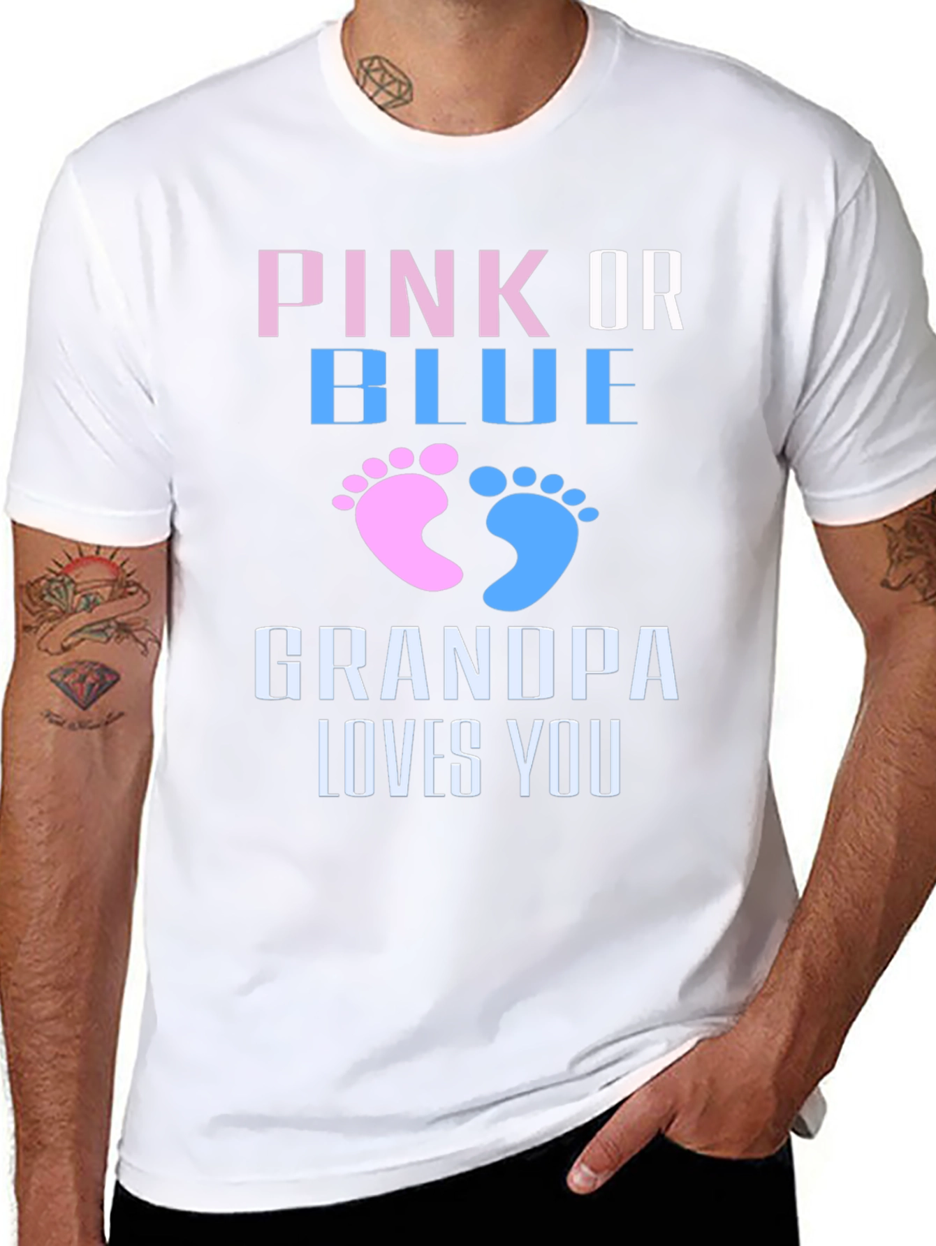 Gender Reveal Grandpa Loves You T-Shirt