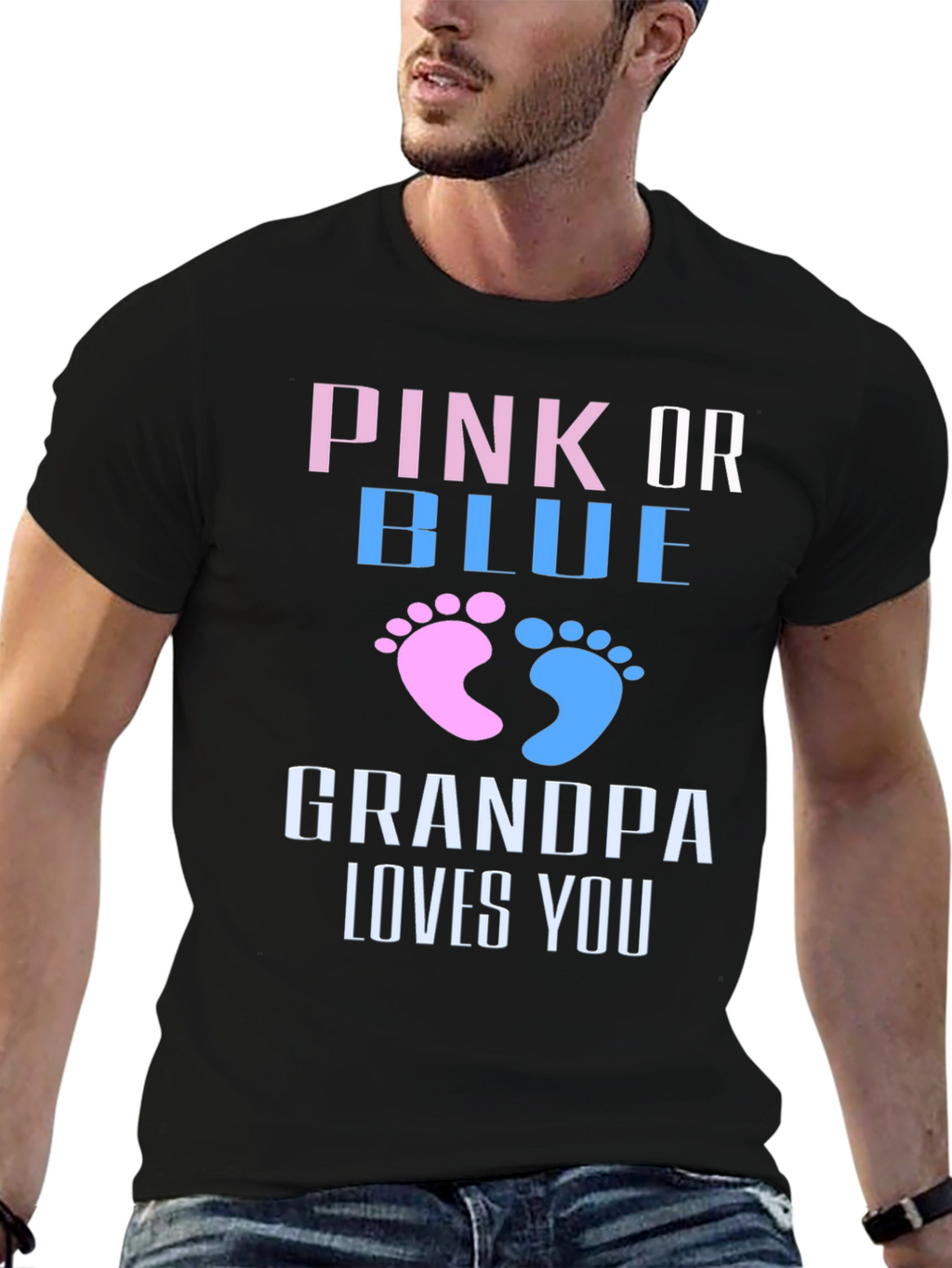 Gender Reveal Grandpa Loves You T-Shirt