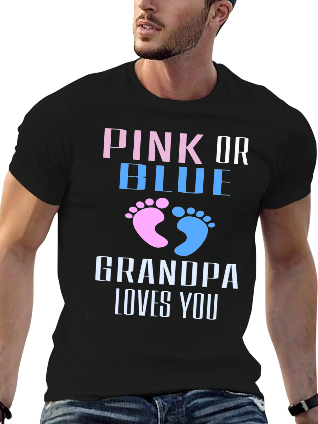 Gender Reveal Grandpa Loves You T-Shirt