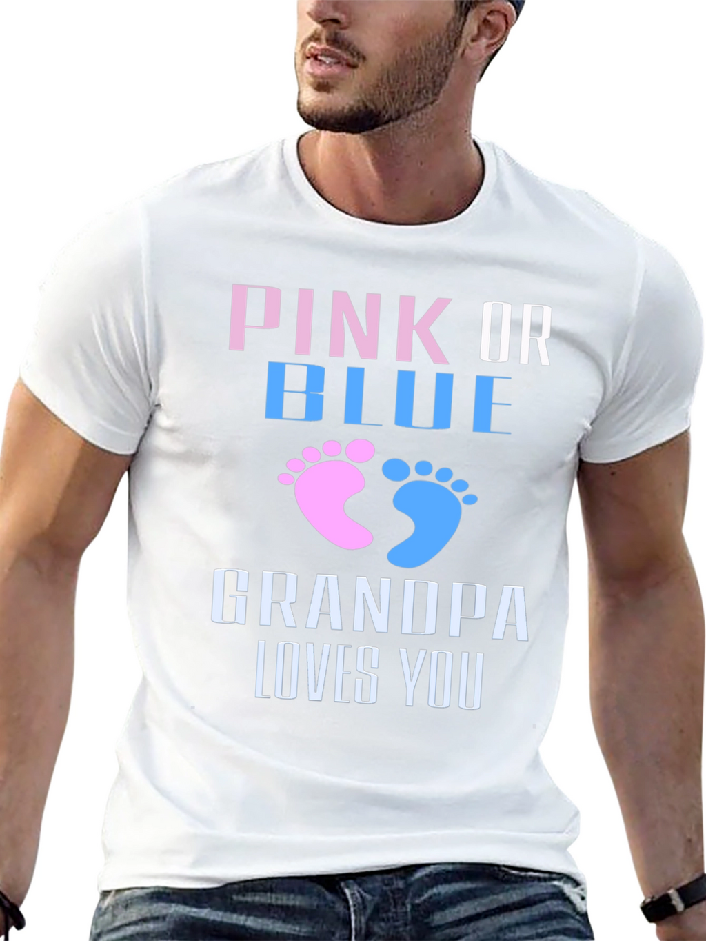 Gender Reveal Grandpa Loves You T-Shirt