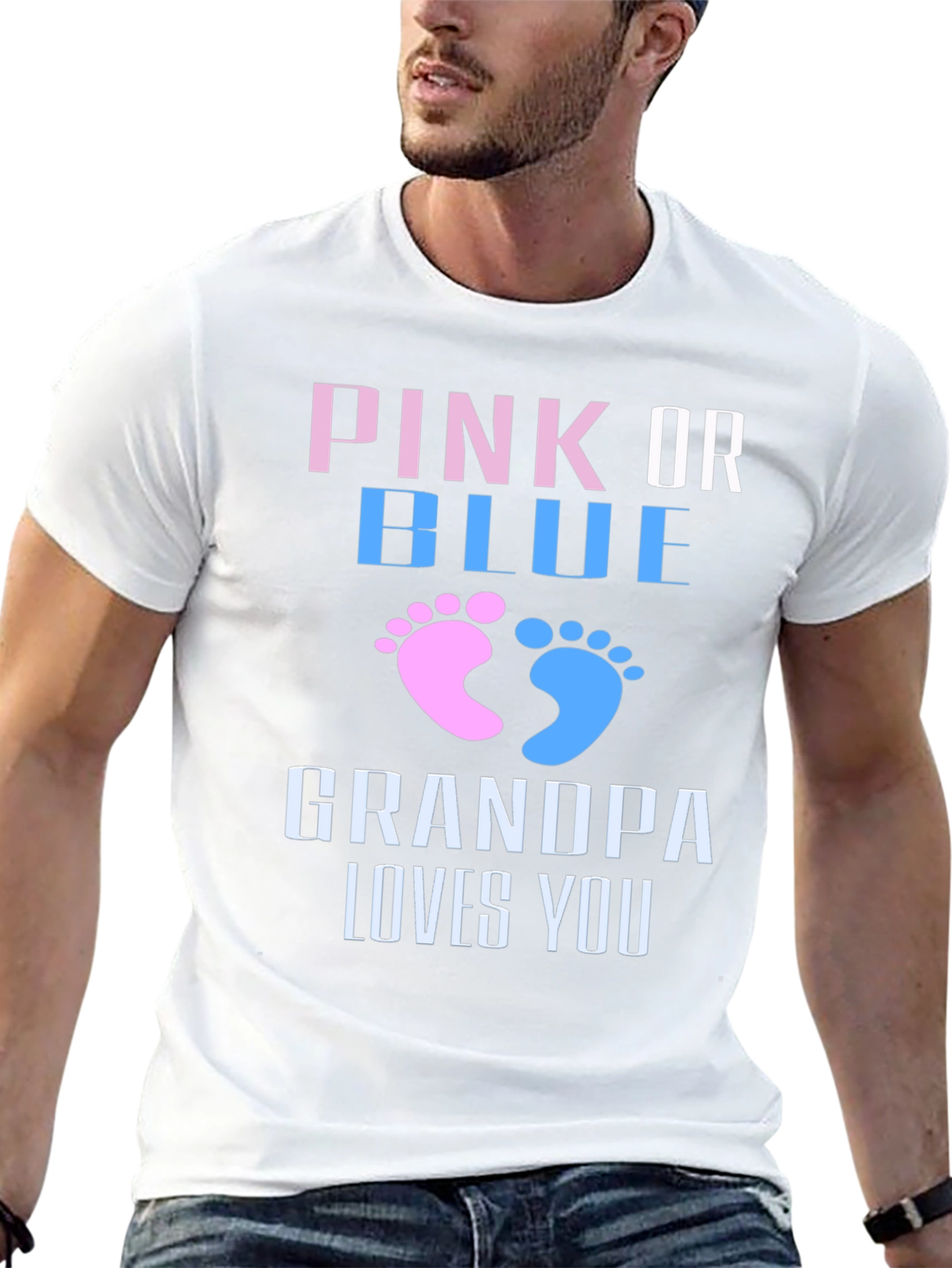 Gender Reveal Grandpa Loves You T-Shirt