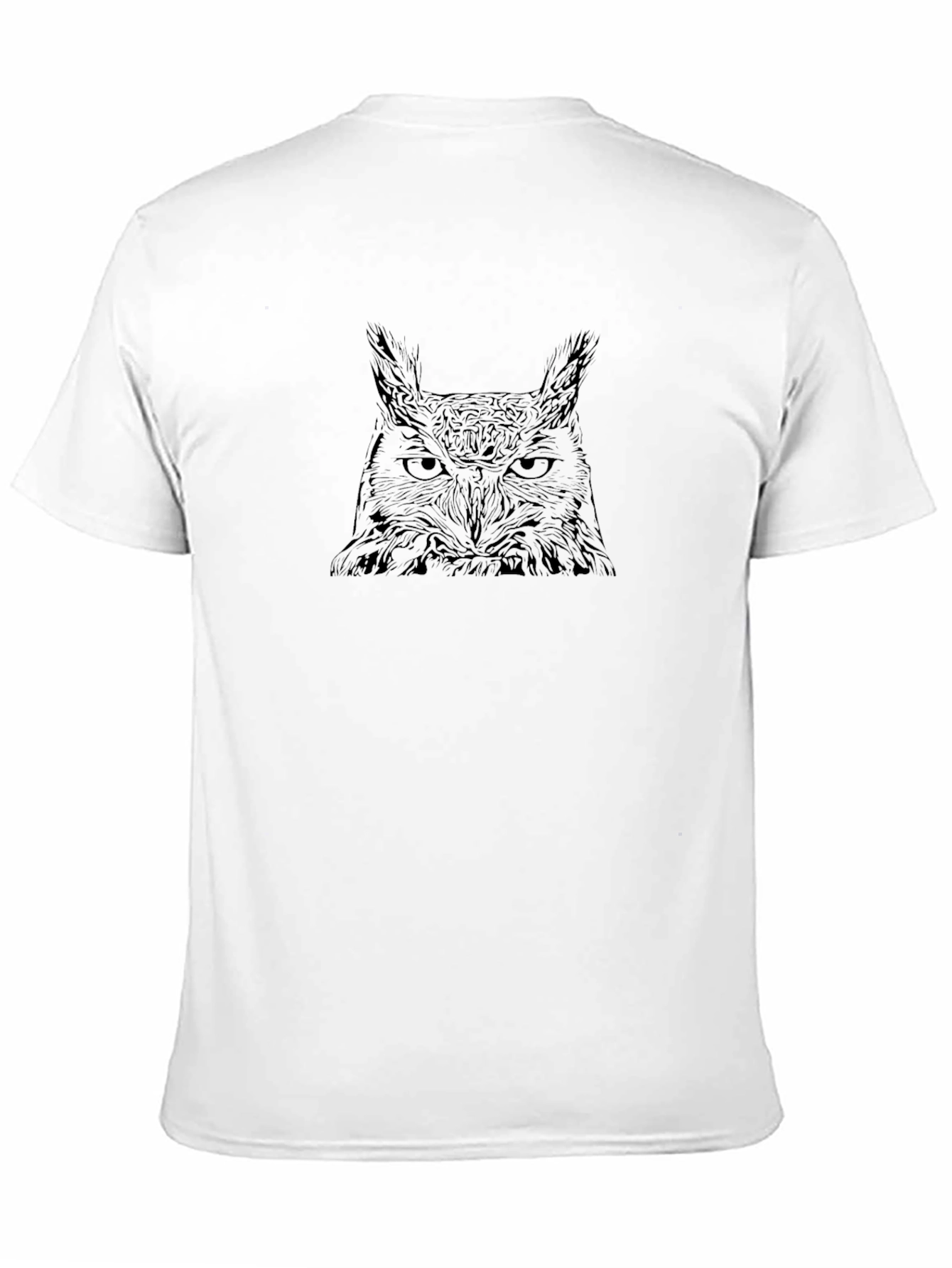 Owl Graphic Print T-Shirt - Black